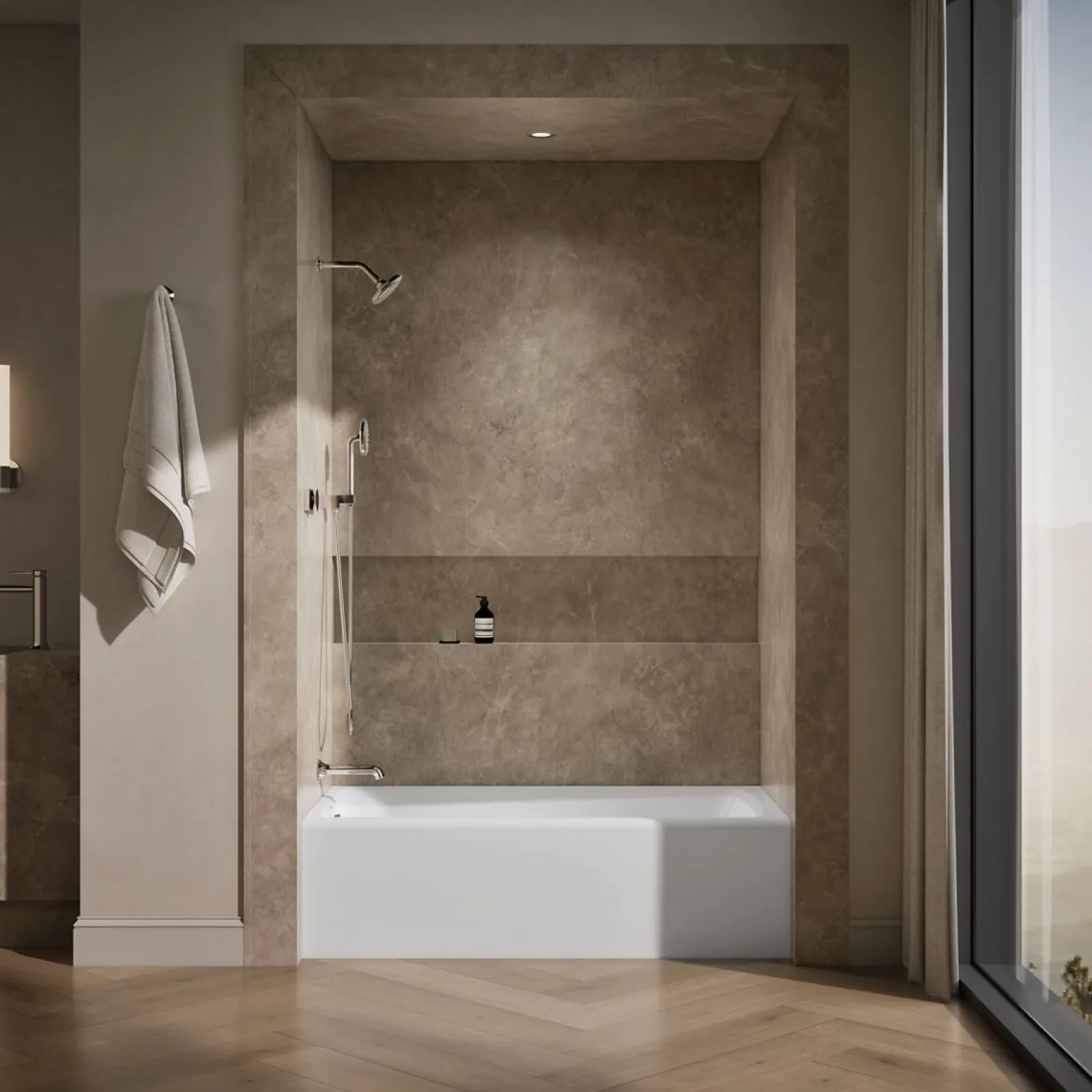 60" x 32" alcove bath, left drain^Kohler Discount