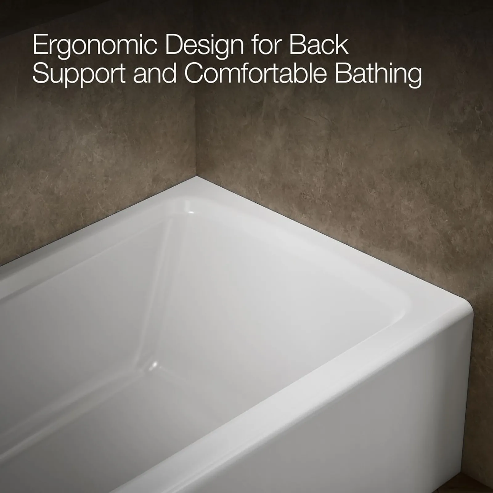 60" x 32" alcove bath, left drain^Kohler Discount