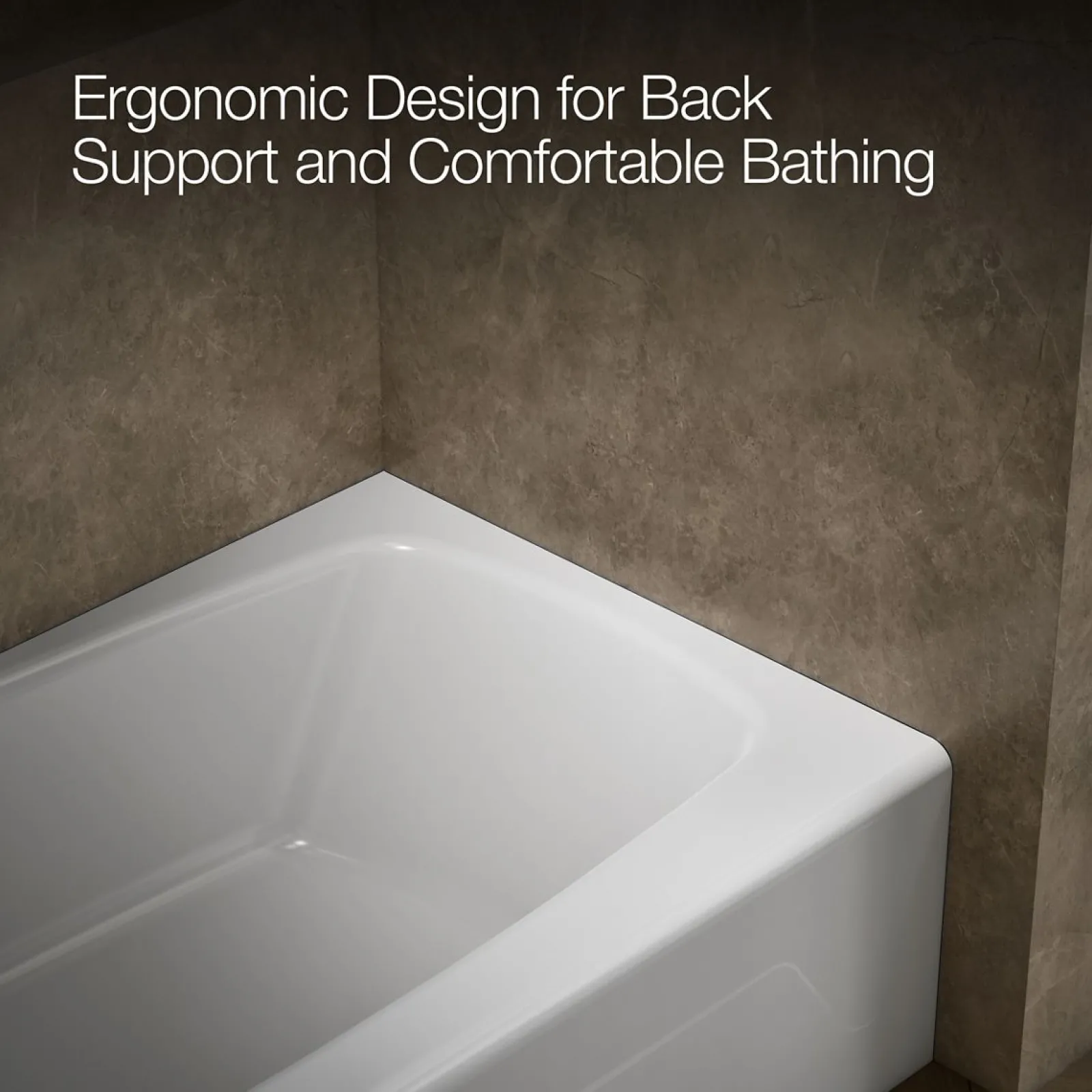 54" x 30-1/4" alcove bath, left drain^Kohler Clearance