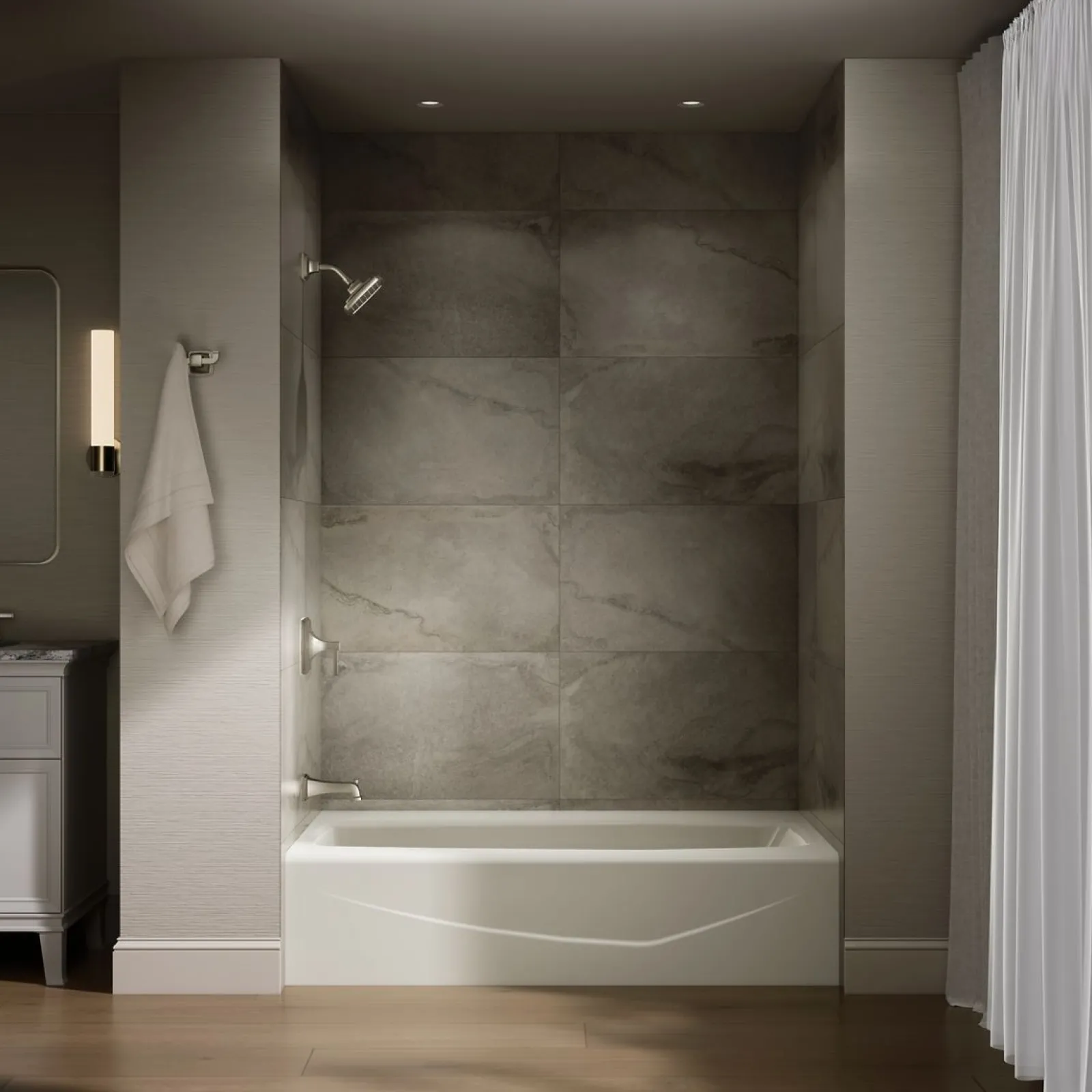 60" x 34-1/4" alcove bath, left drain^Kohler Online