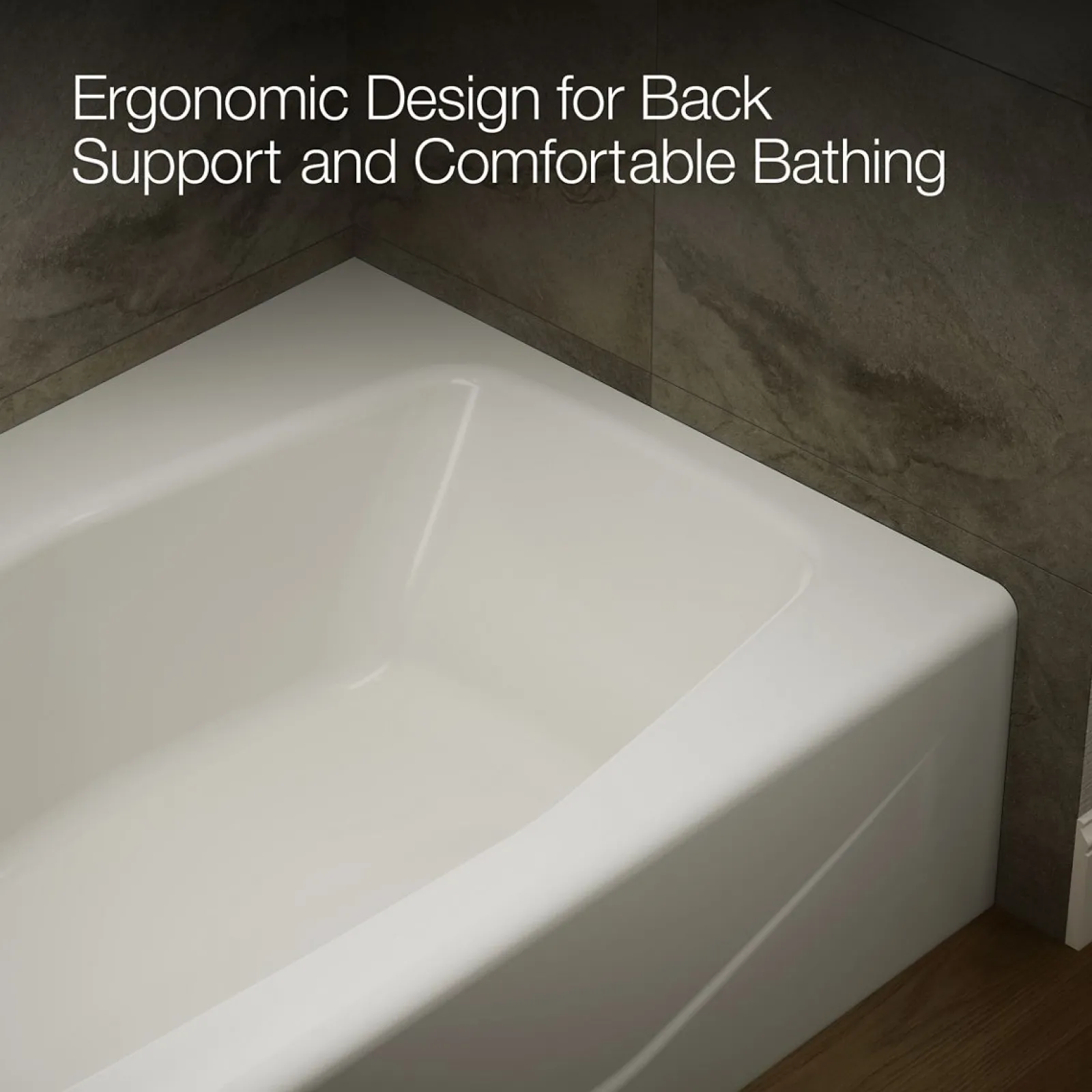 60" x 34-1/4" alcove bath, left drain^Kohler Online