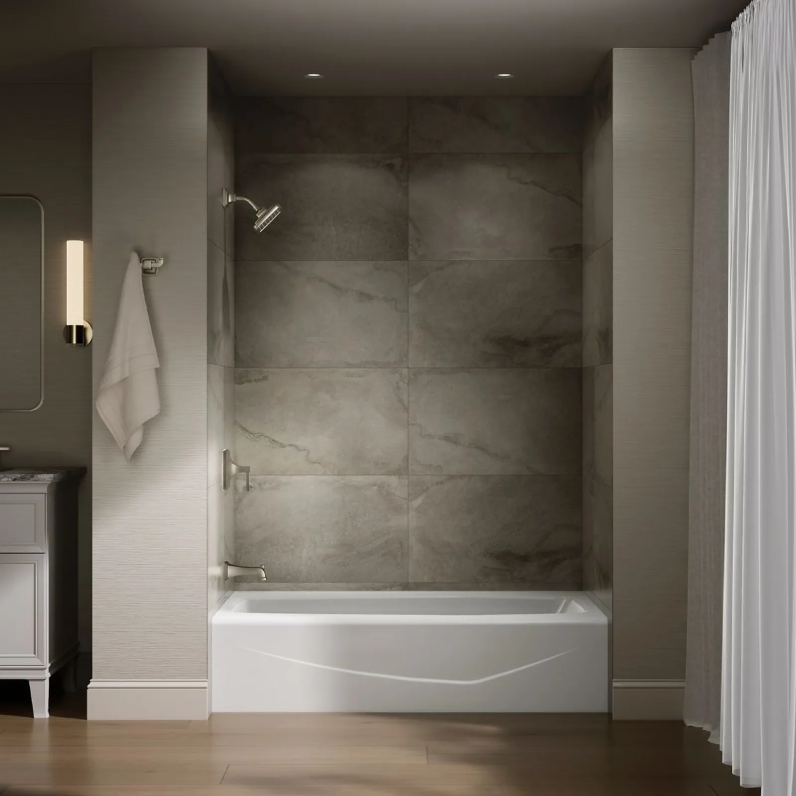 60" x 30-1/4" alcove bath, left drain^Kohler New