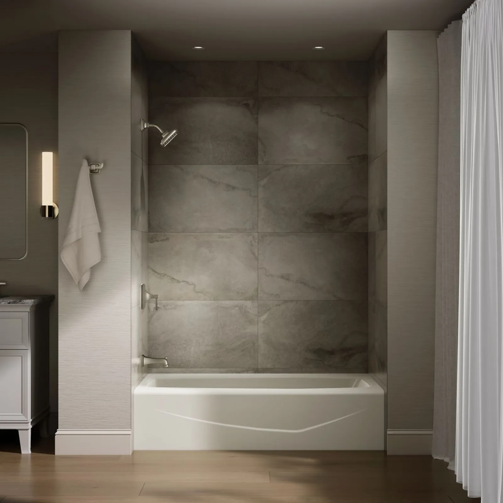 60" x 30-1/4" alcove bath, left drain^Kohler New