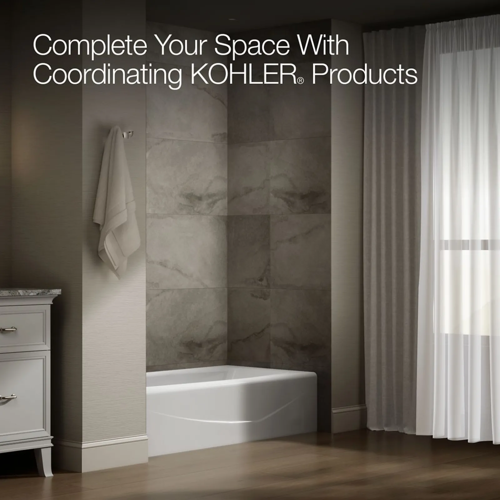 60" x 30-1/4" alcove bath, left drain^Kohler New