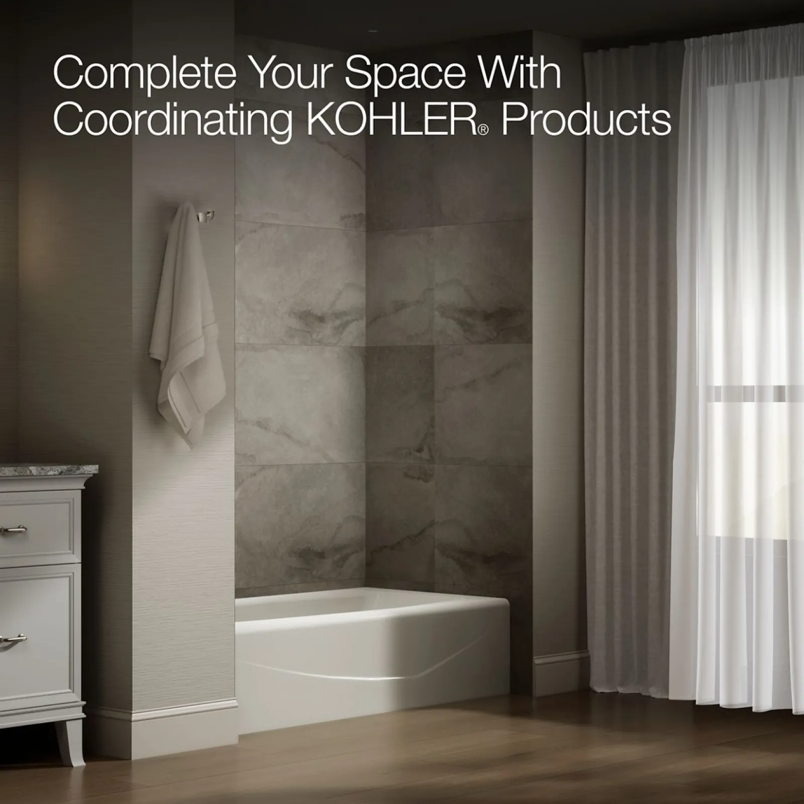 60" x 30-1/4" alcove bath, left drain^Kohler New