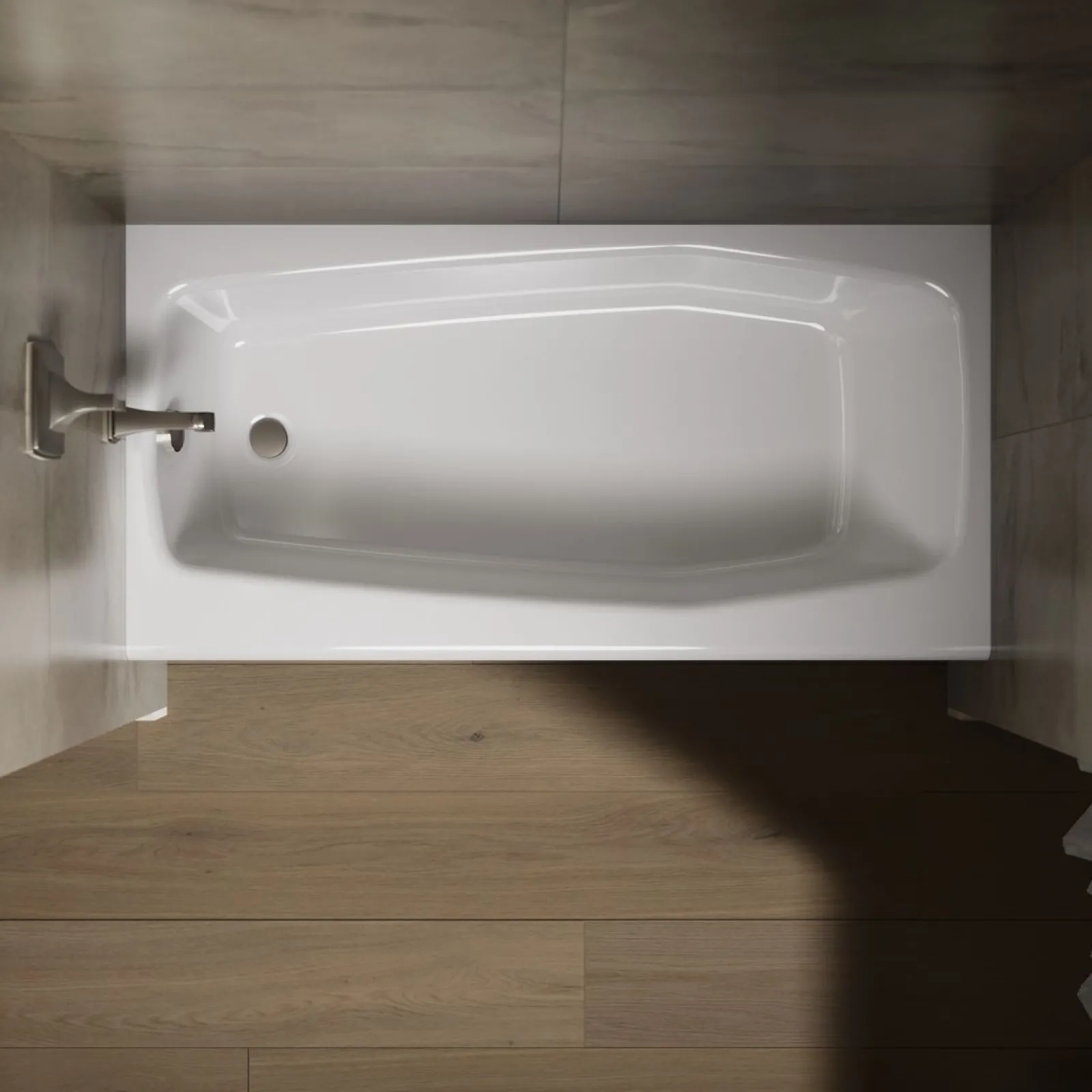 60" x 30-1/4" alcove bath, left drain^Kohler New