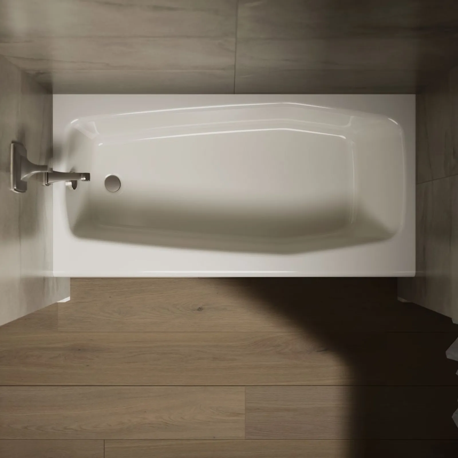 60" x 30-1/4" alcove bath, left drain^Kohler New