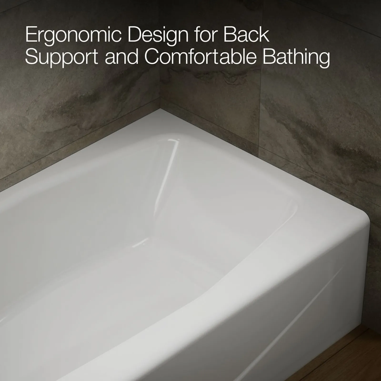 60" x 30-1/4" alcove bath, left drain^Kohler New