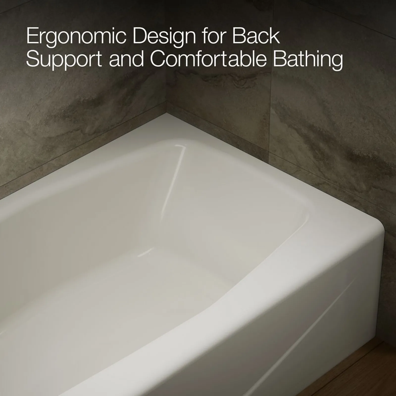 60" x 30-1/4" alcove bath, left drain^Kohler New