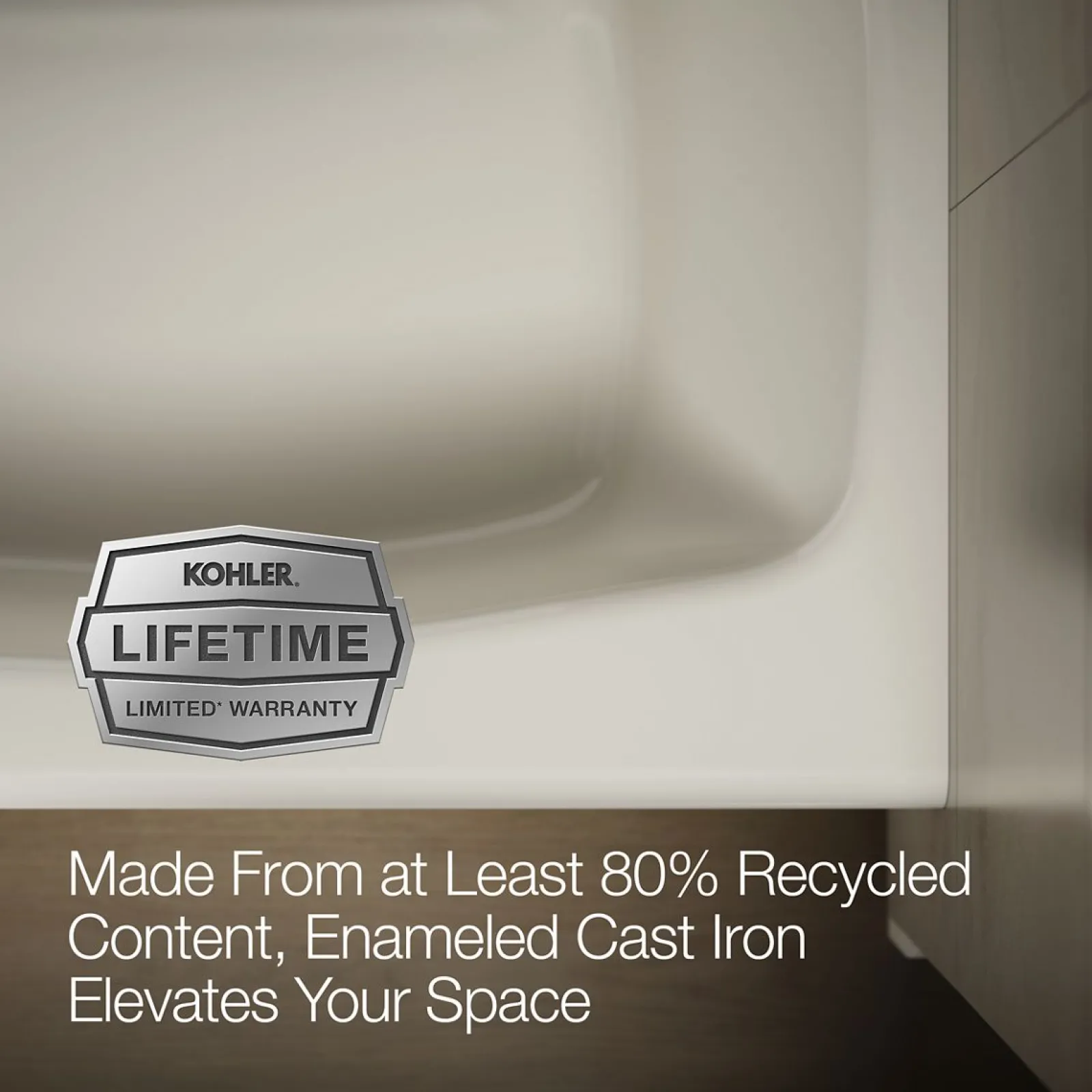 60" x 30-1/4" alcove bath, left drain^Kohler New