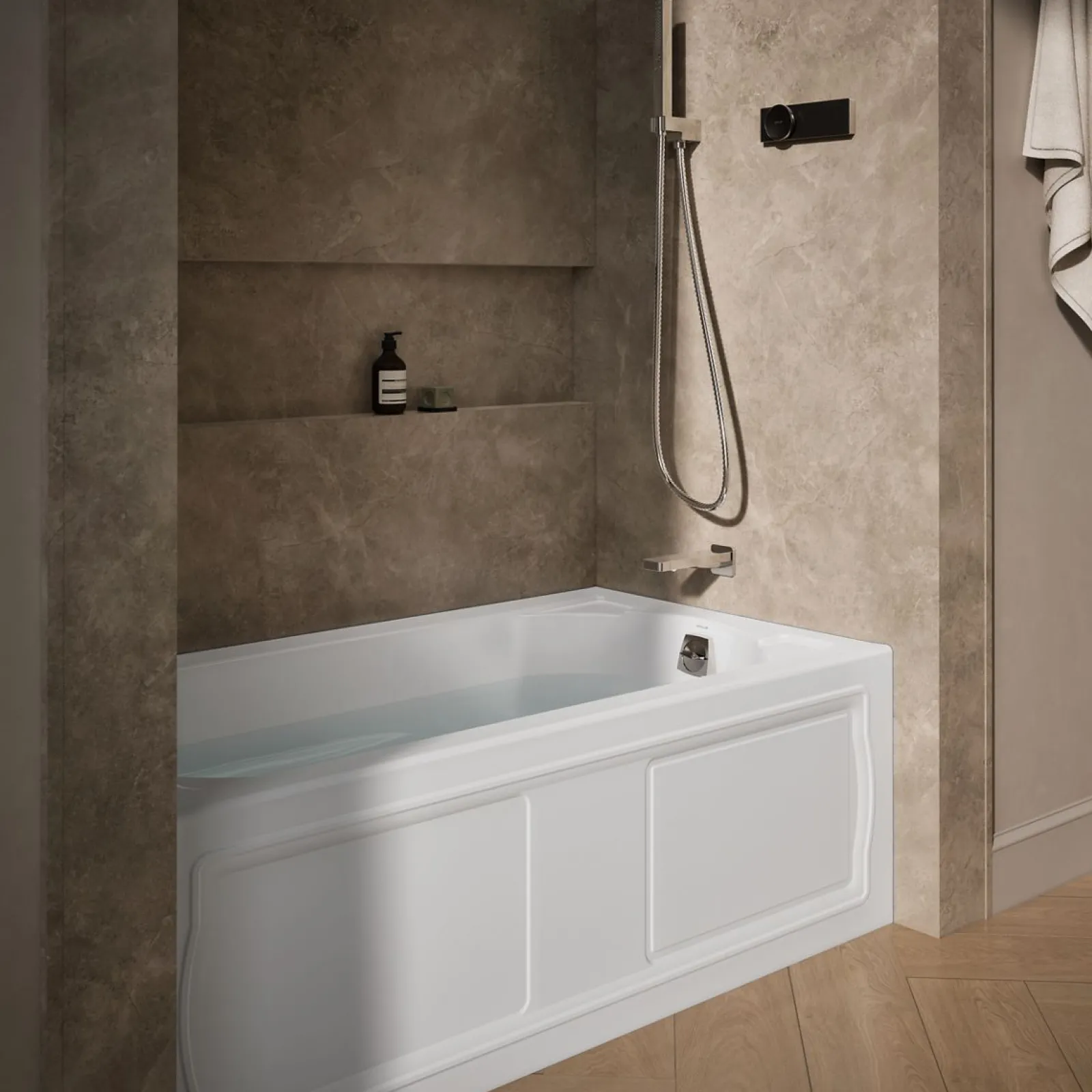 60" x 32" alcove bath, right drain^Kohler New