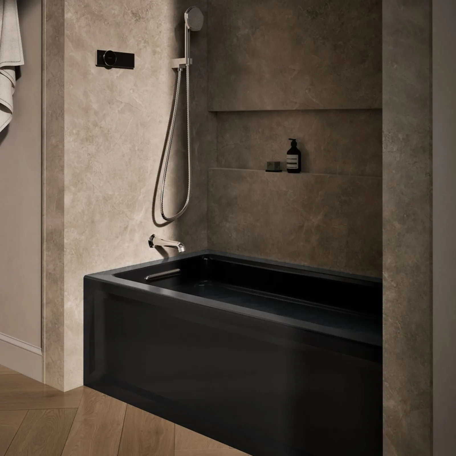 60" x 32" alcove bath with Bask® heated surface, left drain^Kohler Clearance