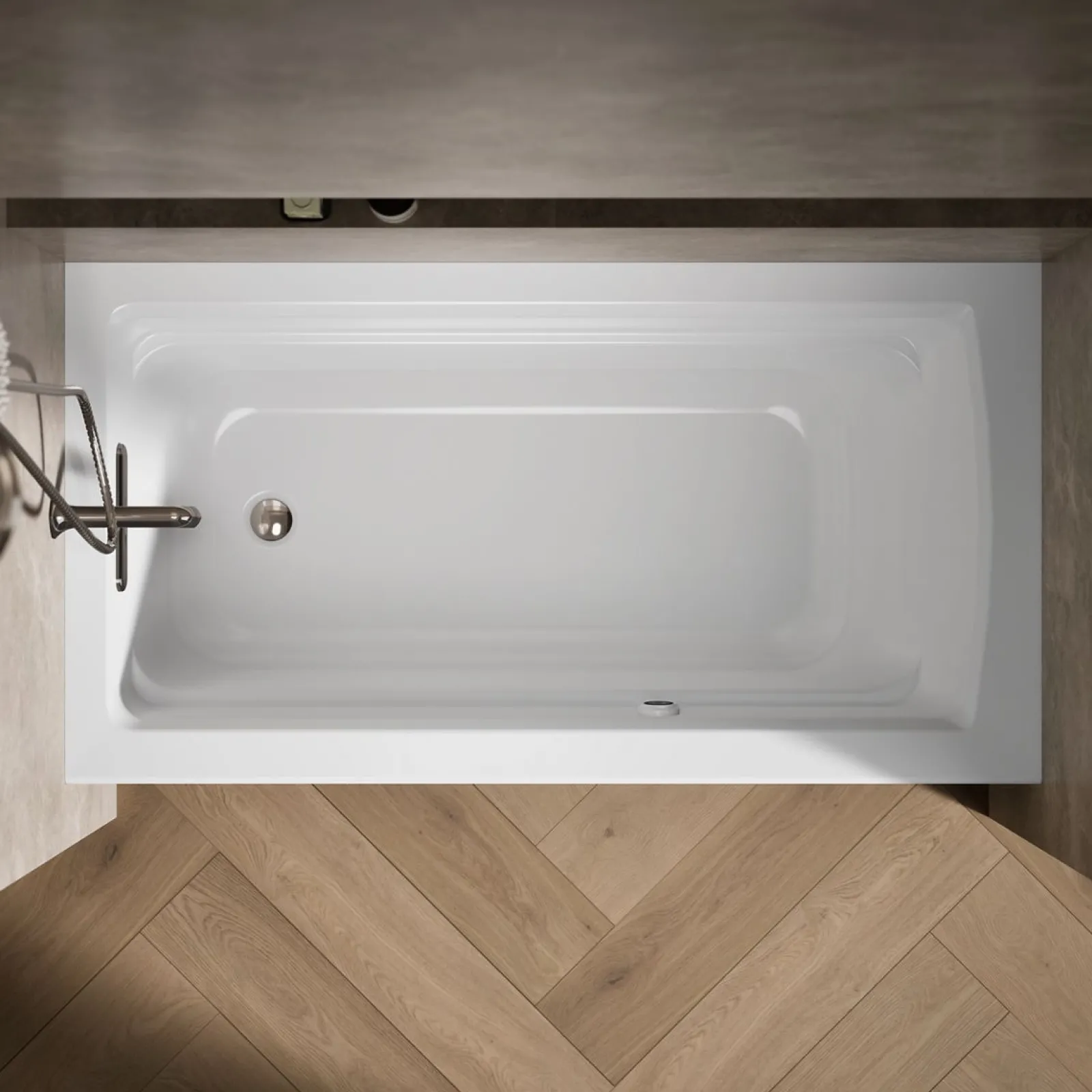 60" x 32" alcove bath with Bask® heated surface, left drain^Kohler Clearance