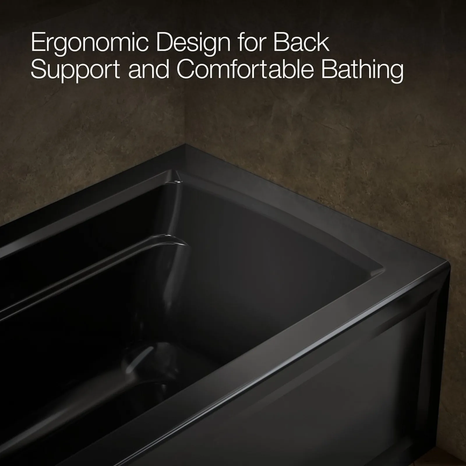 60" x 32" alcove bath with Bask® heated surface, left drain^Kohler Clearance