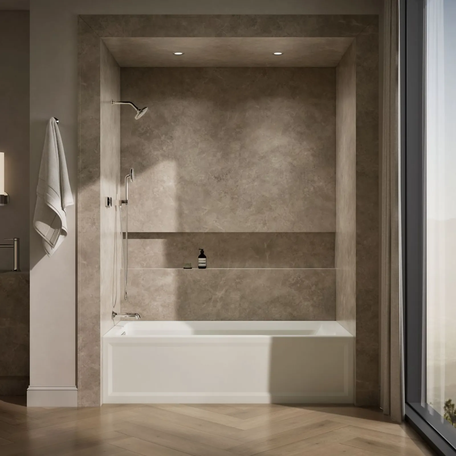 72" x 36" alcove bath with Bask® heated surface, left drain^Kohler Discount