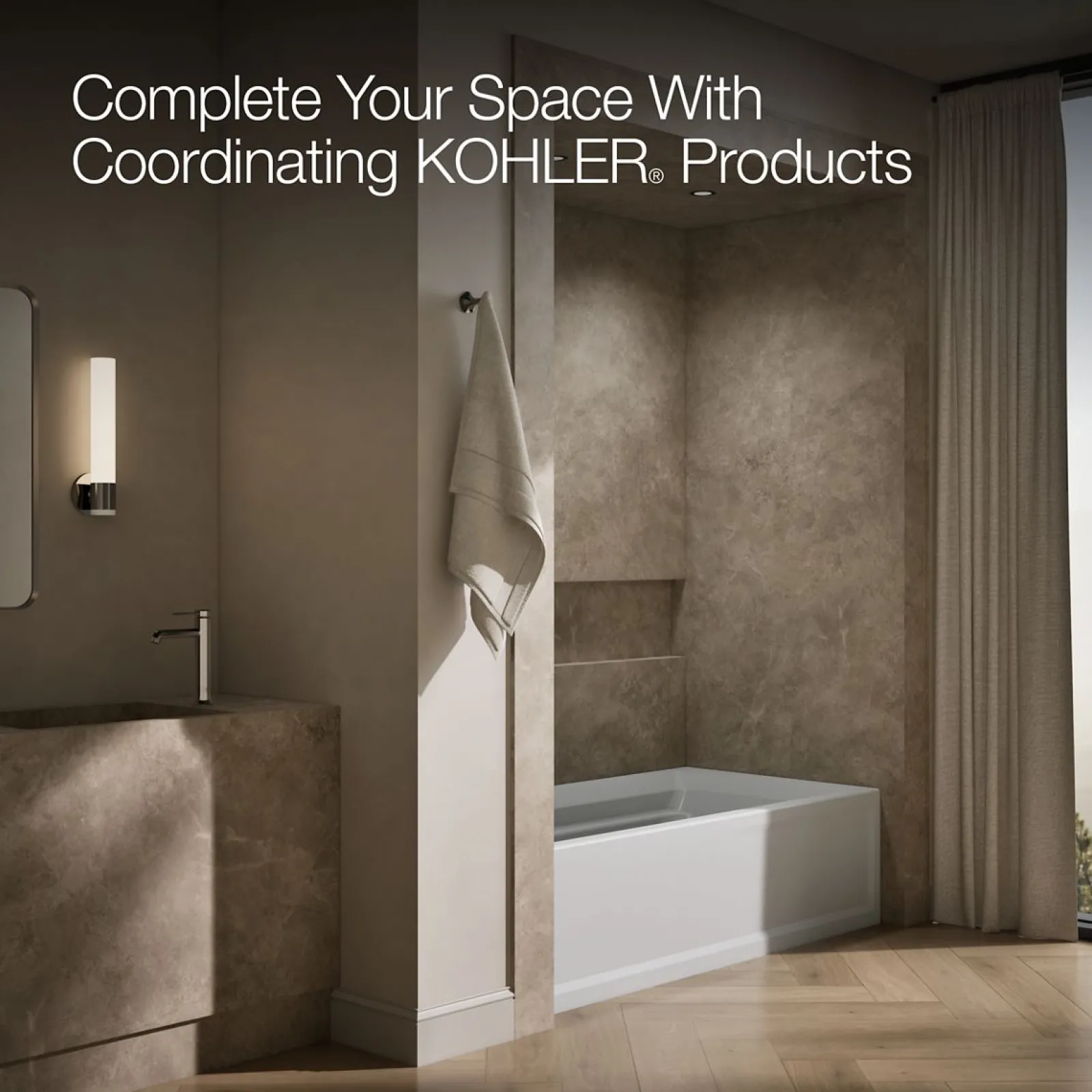72" x 36" alcove bath with Bask® heated surface, left drain^Kohler Discount