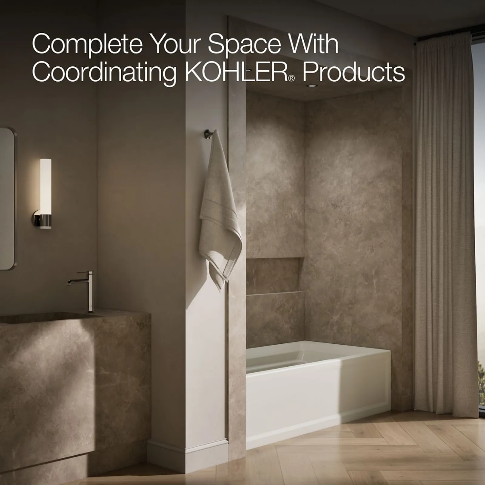 72" x 36" alcove bath with Bask® heated surface, left drain^Kohler Discount