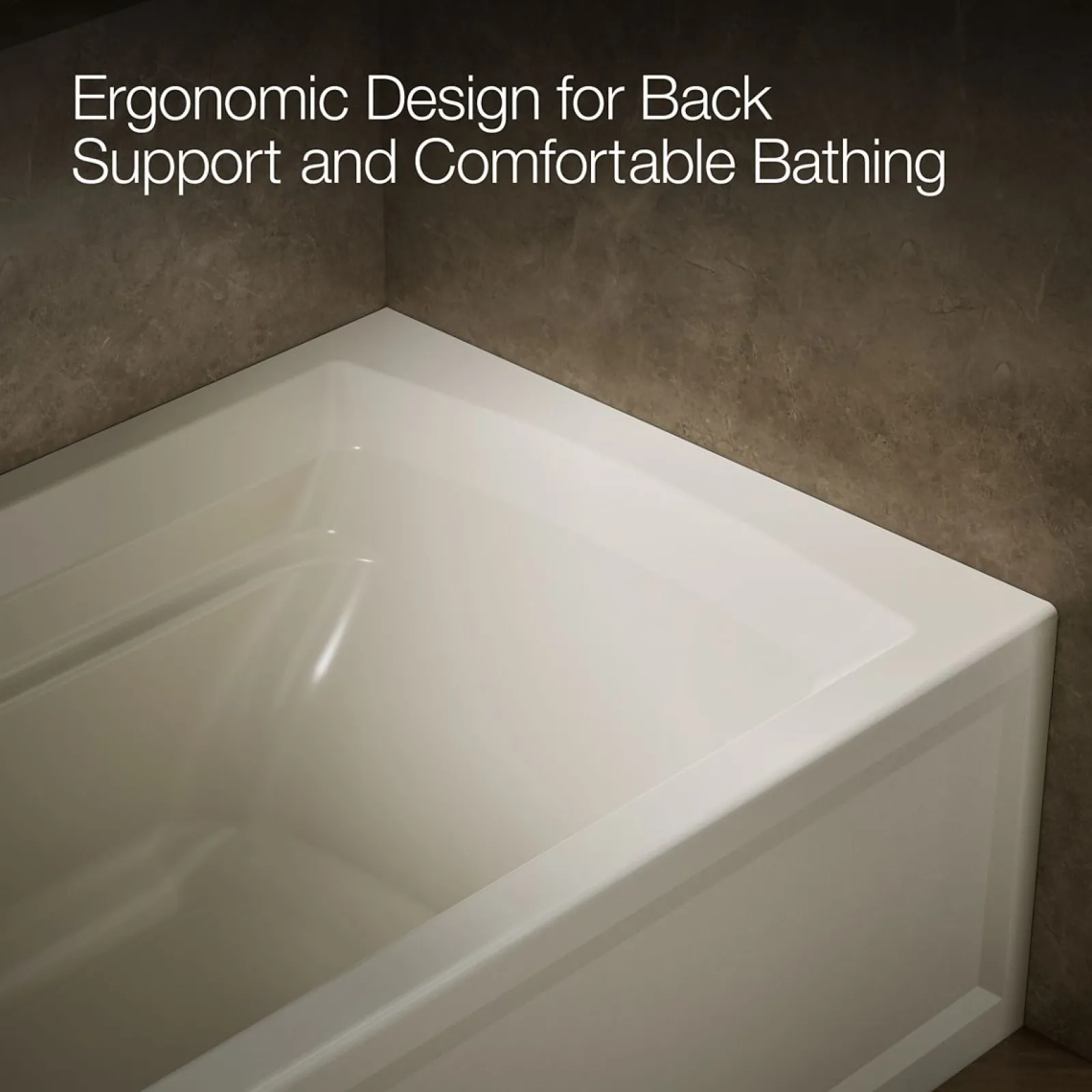 72" x 36" alcove bath with Bask® heated surface, left drain^Kohler Discount