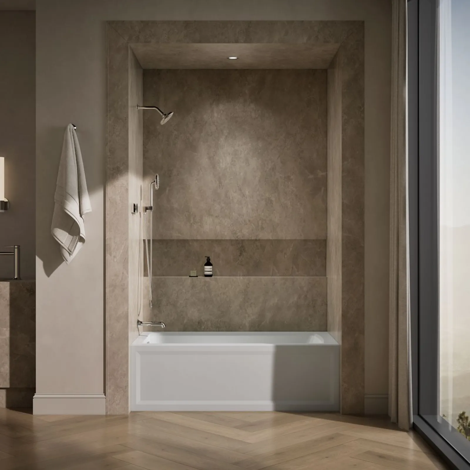 60" x 30" alcove bath with Bask® heated surface, alcove left drain^Kohler New