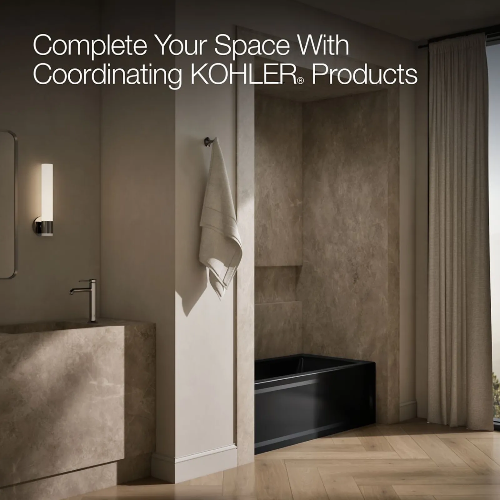 60" x 30" alcove bath with Bask® heated surface, alcove left drain^Kohler New