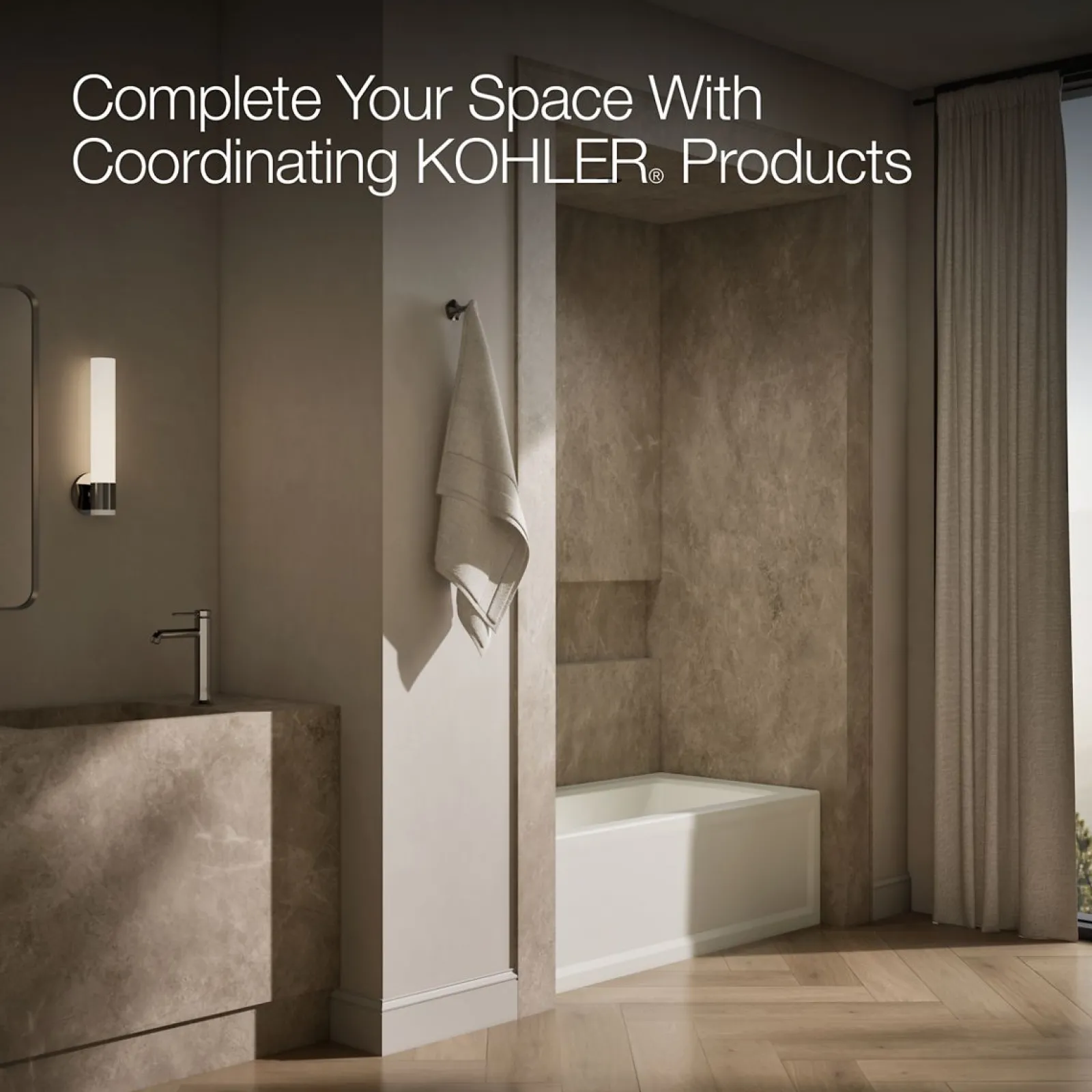 60" x 30" alcove bath with Bask® heated surface, alcove left drain^Kohler New