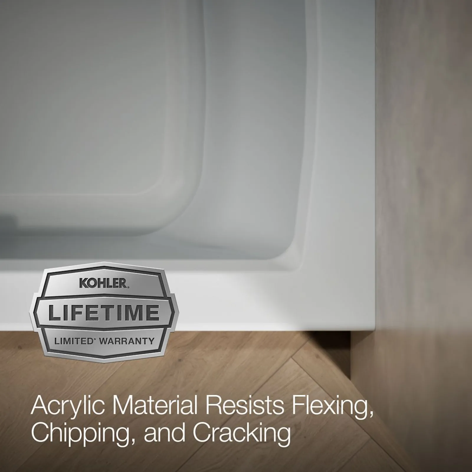 60" x 30" alcove bath with Bask® heated surface, alcove left drain^Kohler New