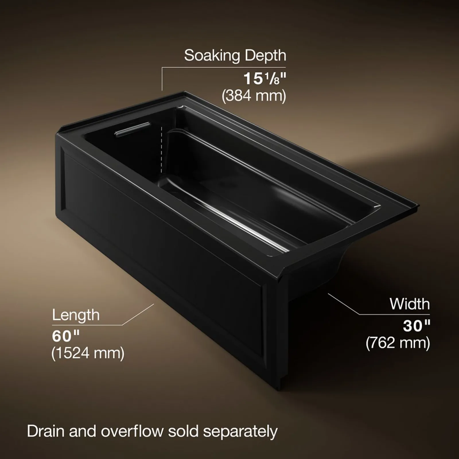 66" x 32" alcove bath with Bask® heated surface, left drain^Kohler Best