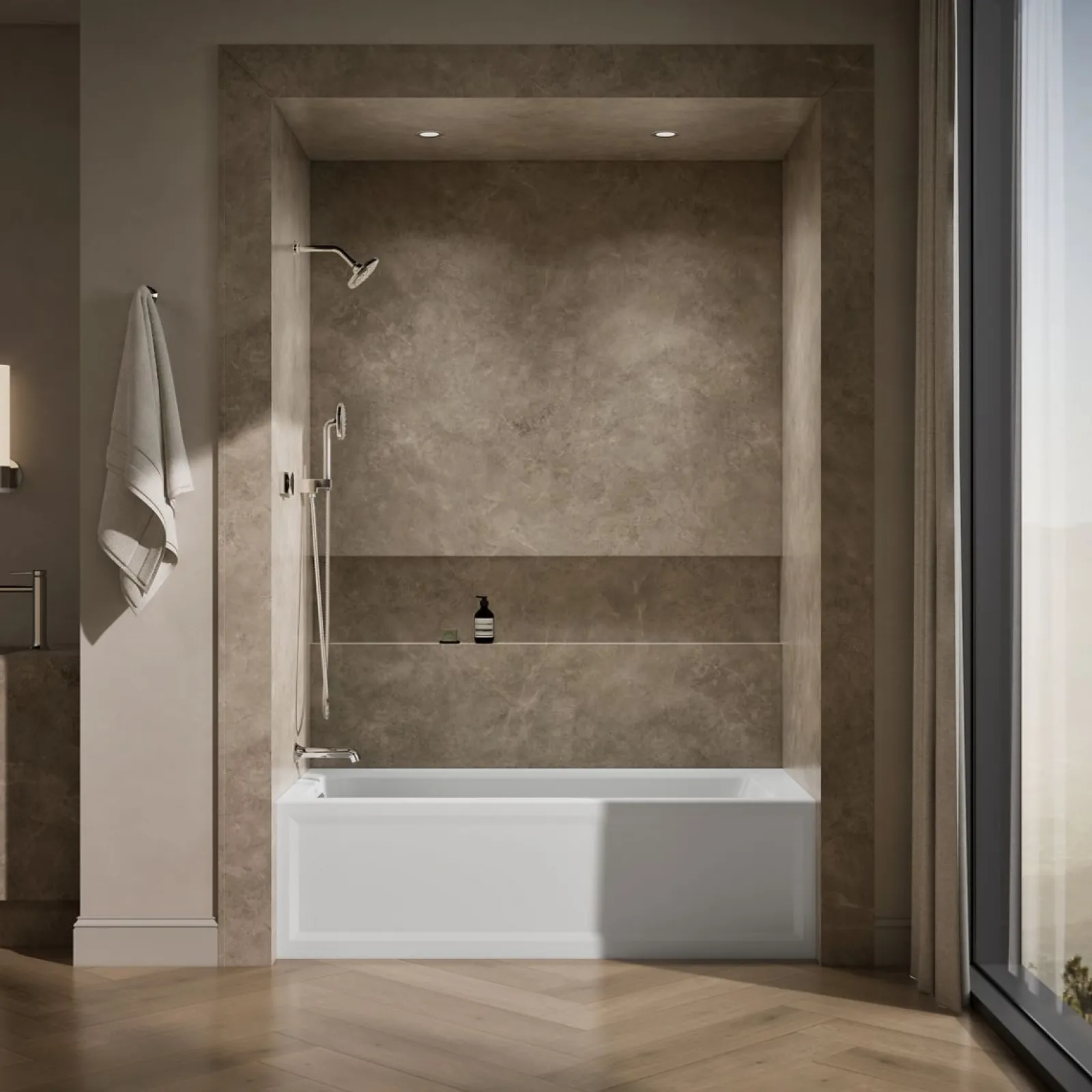 66" x 32" alcove bath with Bask® heated surface, left drain^Kohler Best