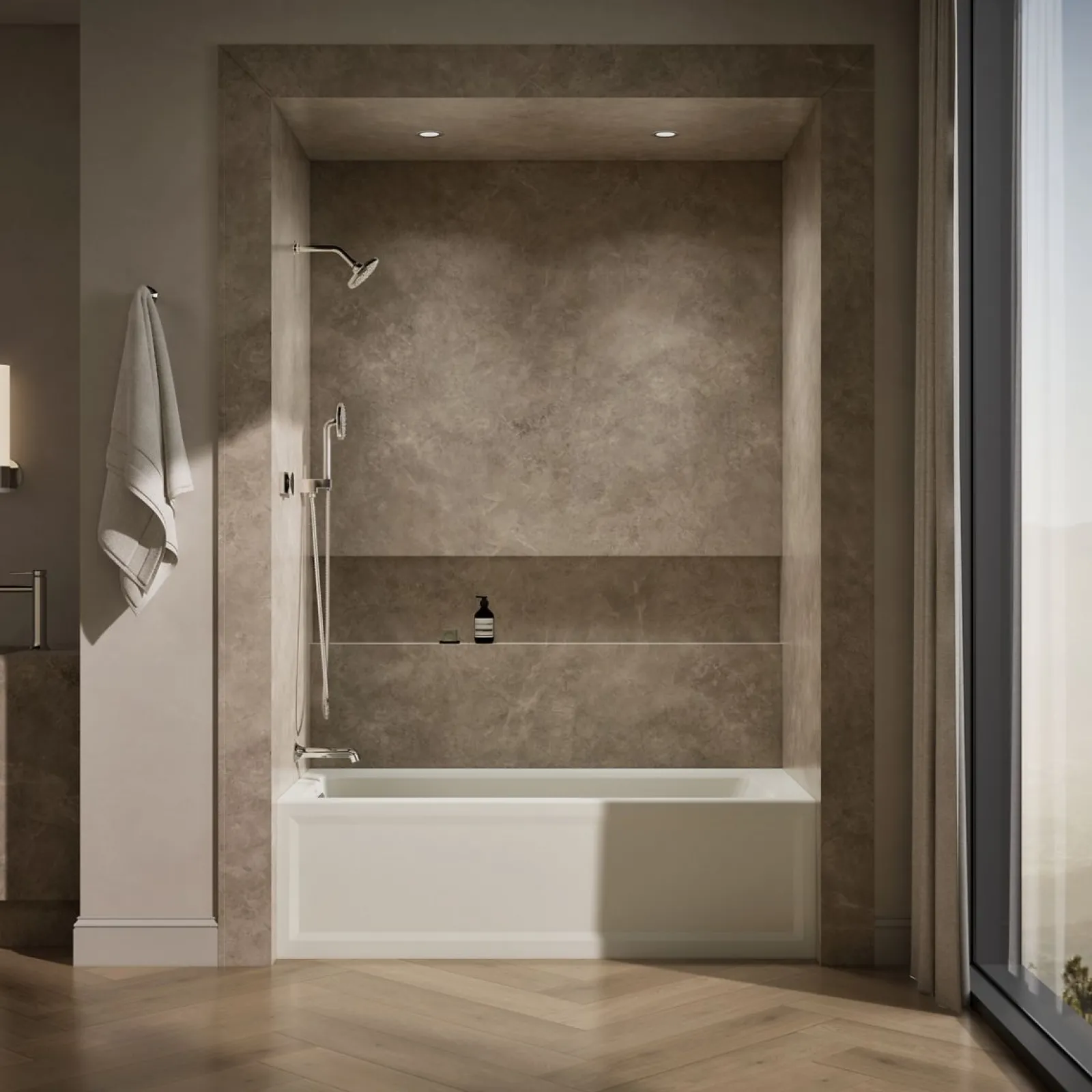 66" x 32" alcove bath with Bask® heated surface, left drain^Kohler Best