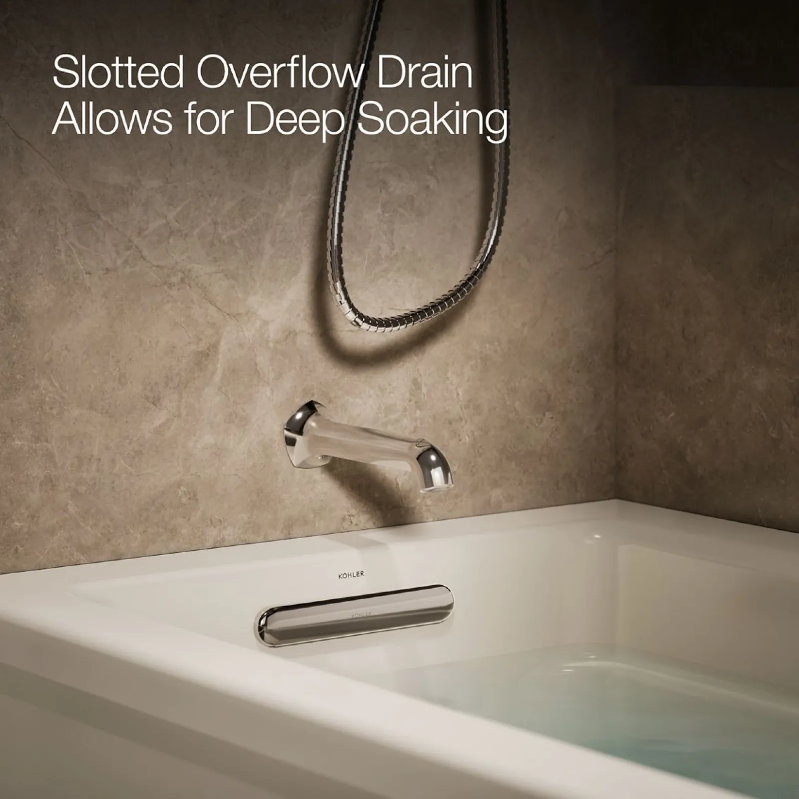 66" x 32" alcove bath with Bask® heated surface, left drain^Kohler Best