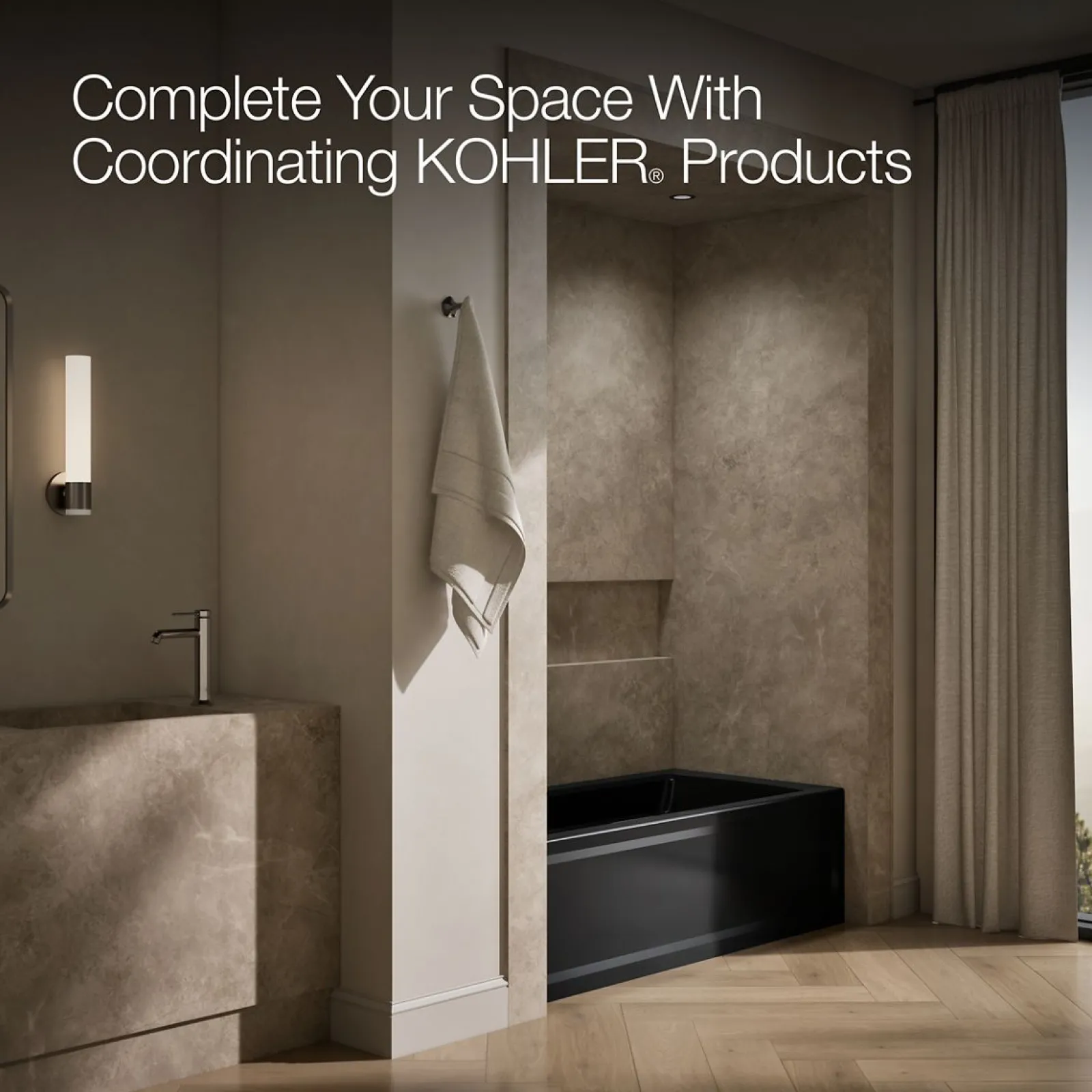 66" x 32" alcove bath with Bask® heated surface, left drain^Kohler Best