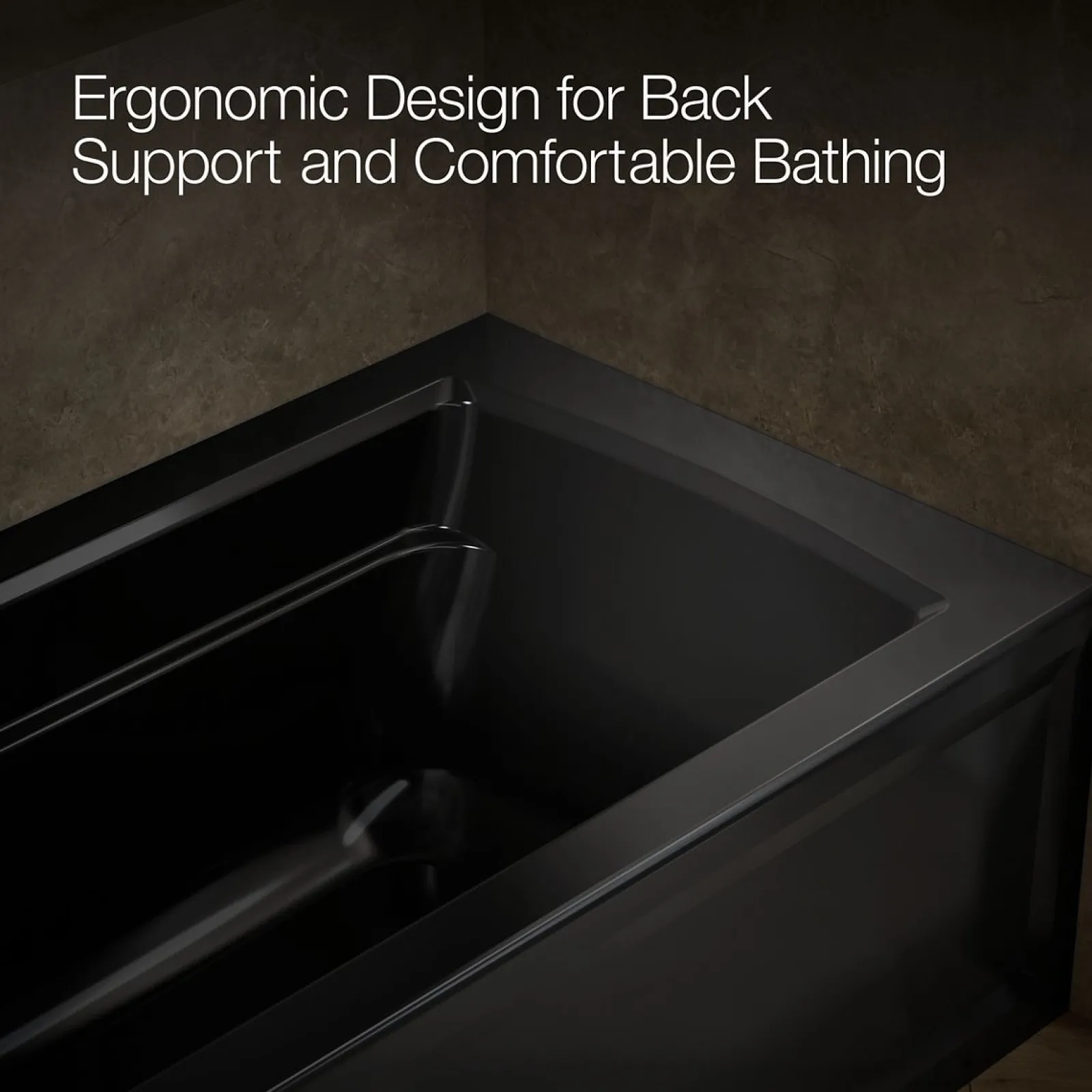 66" x 32" alcove bath with Bask® heated surface, left drain^Kohler Best