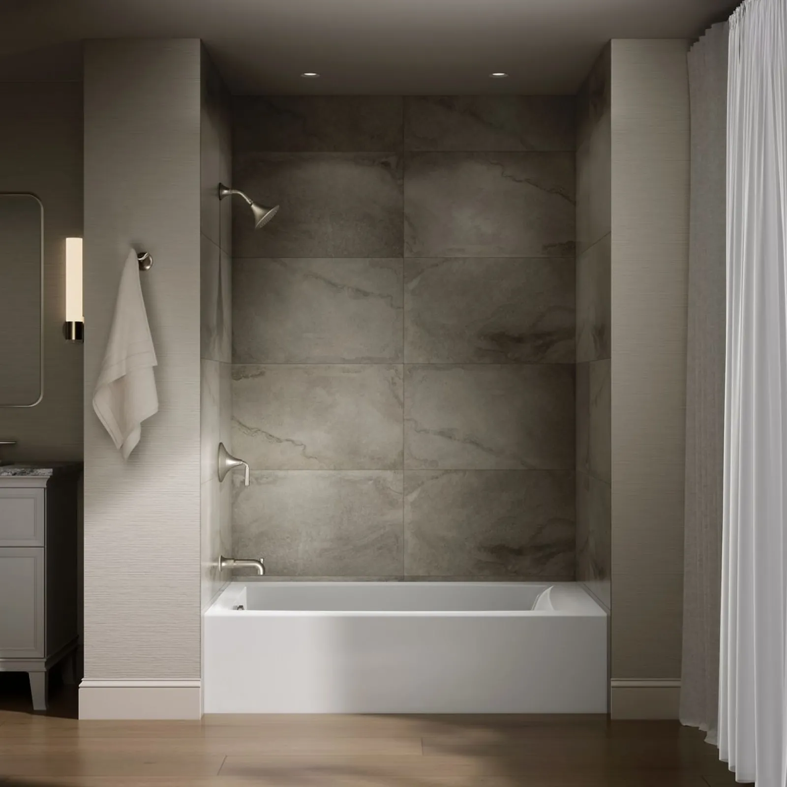 60" x 36" alcove bath with left drain^Kohler Best
