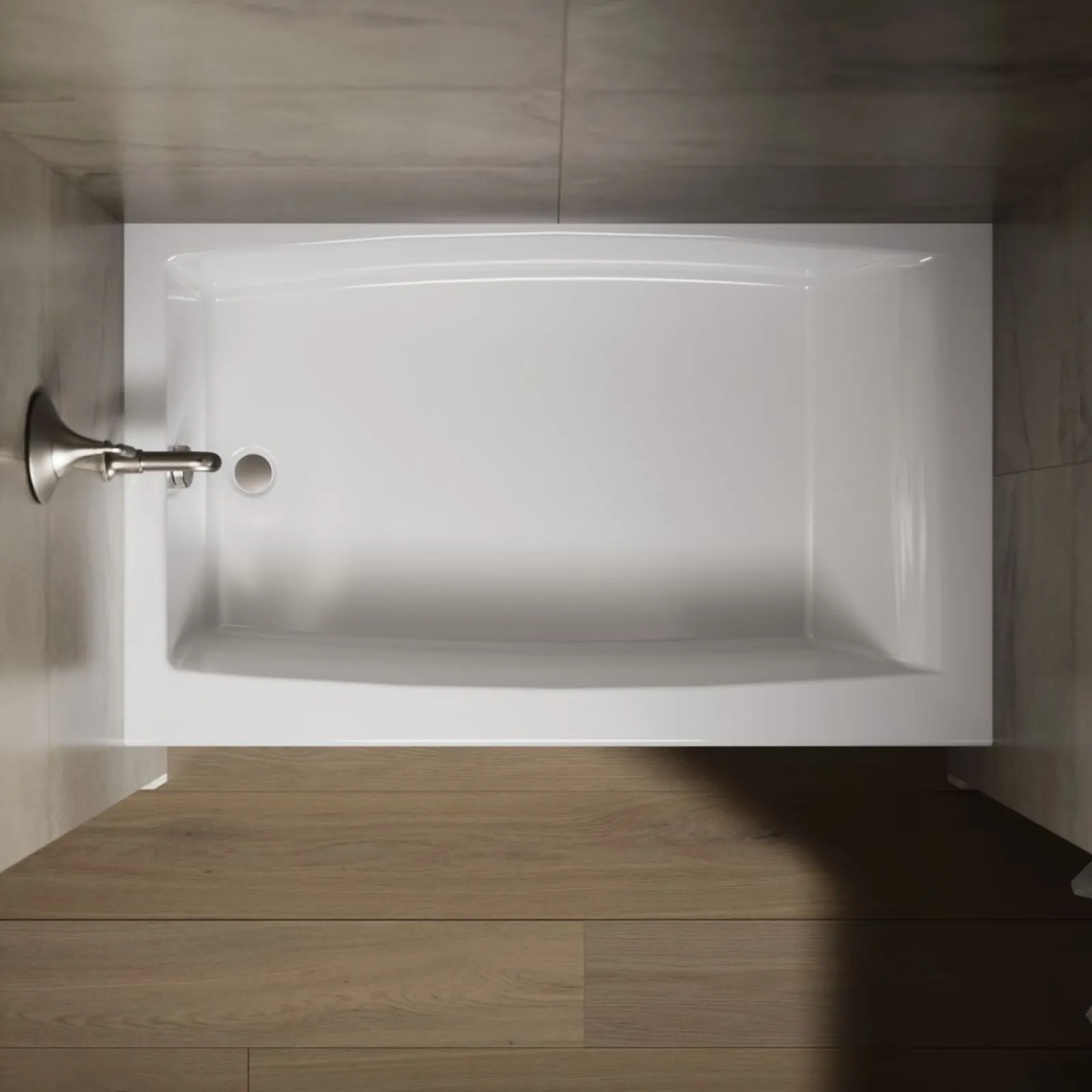 60" x 36" alcove bath with left drain^Kohler Best