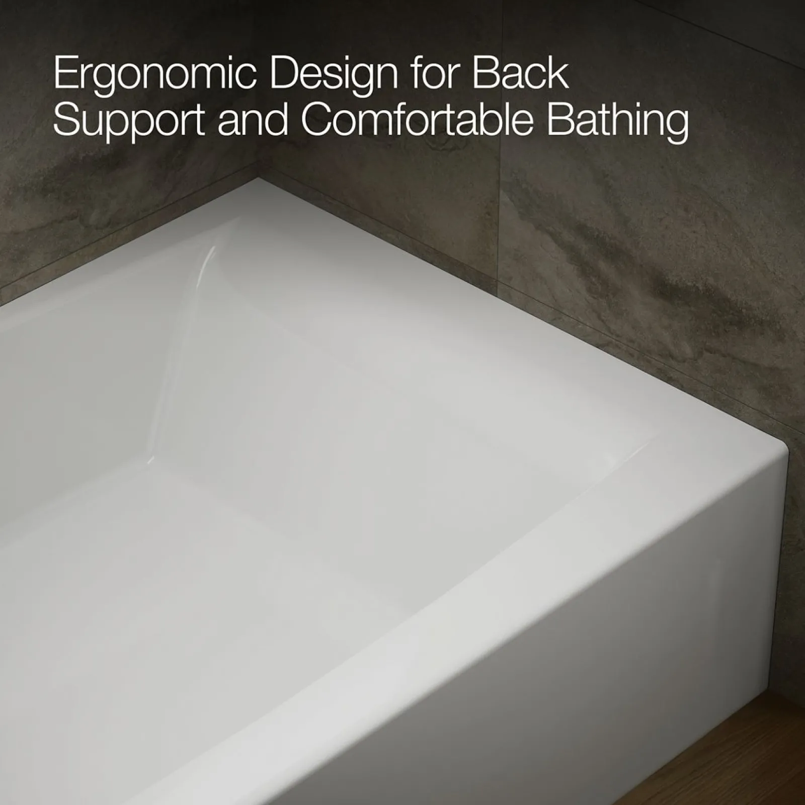 60" x 36" alcove bath with left drain^Kohler Best