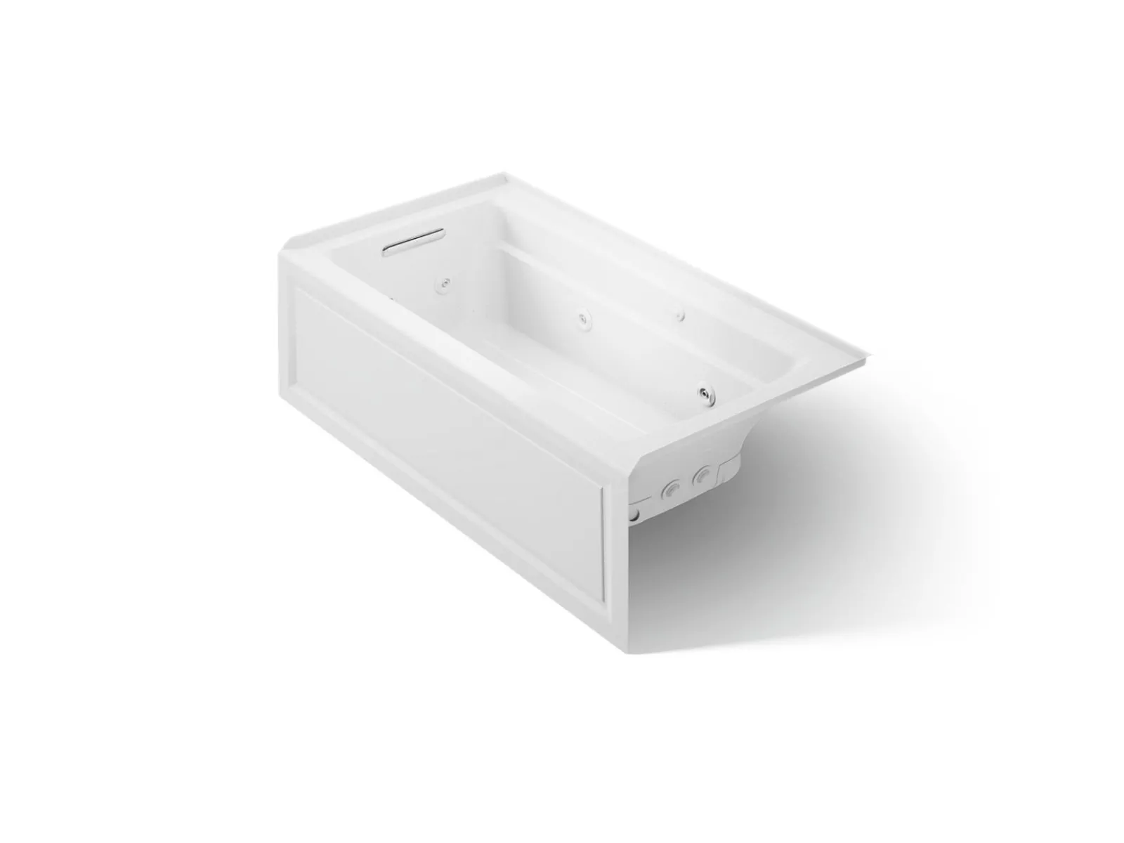 60" x 32" alcove Heated BubbleMassage™ air bath and whirlpool, left drain^Kohler
