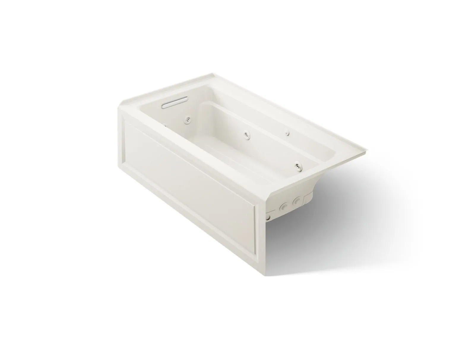 60" x 32" alcove Heated BubbleMassage™ air bath and whirlpool, left drain^Kohler