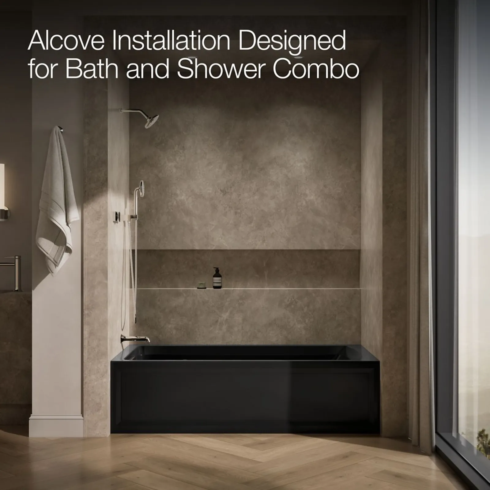 72" x 36" alcove Heated BubbleMassage™ air bath, left drain^Kohler Sale