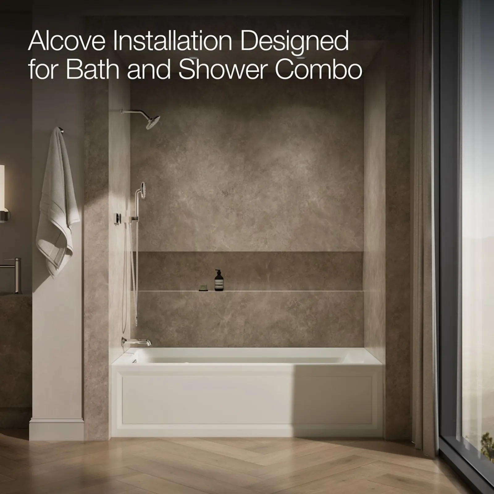 72" x 36" alcove Heated BubbleMassage™ air bath, left drain^Kohler Sale