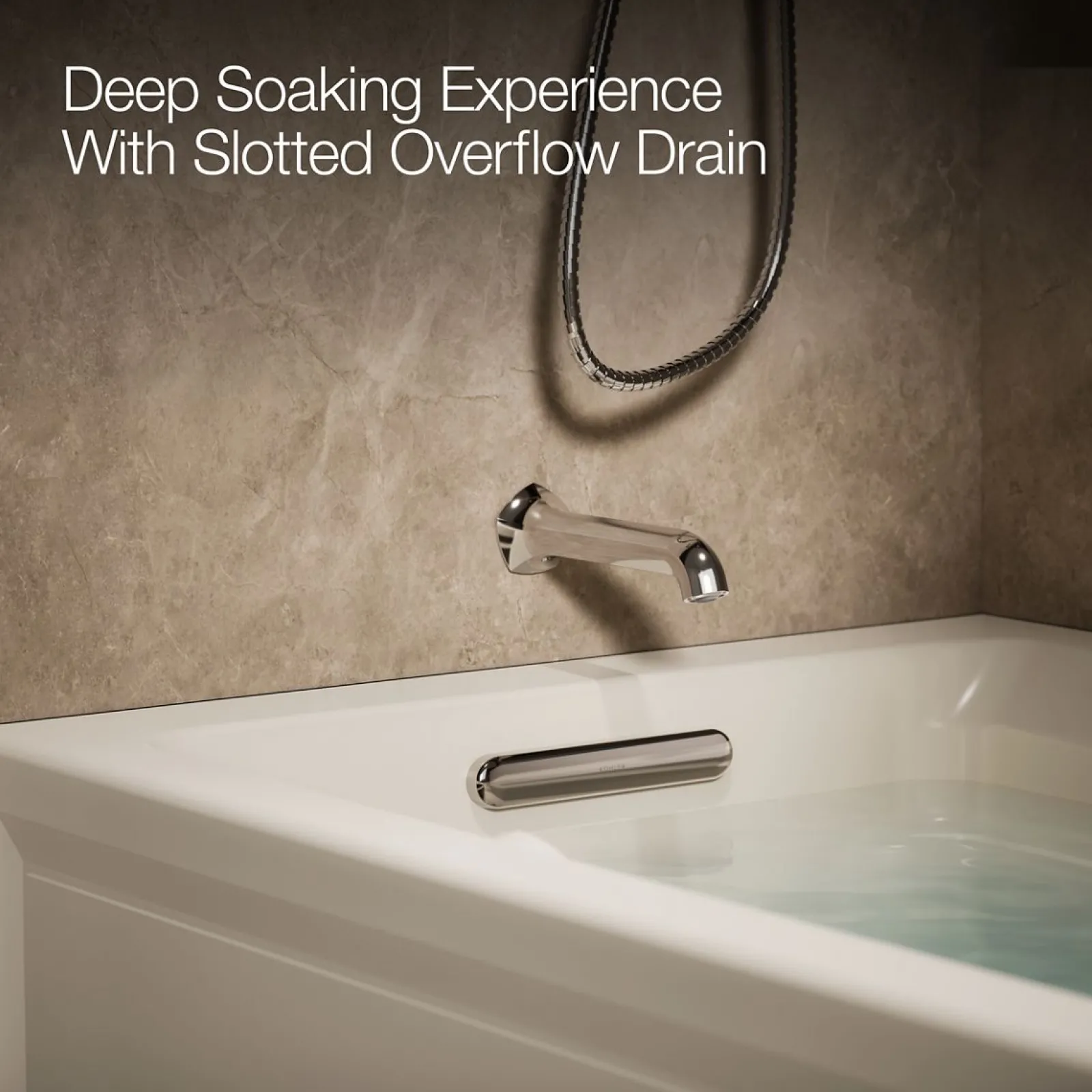 72" x 36" alcove Heated BubbleMassage™ air bath with Bask® heated surface, left drain^Kohler Clearance