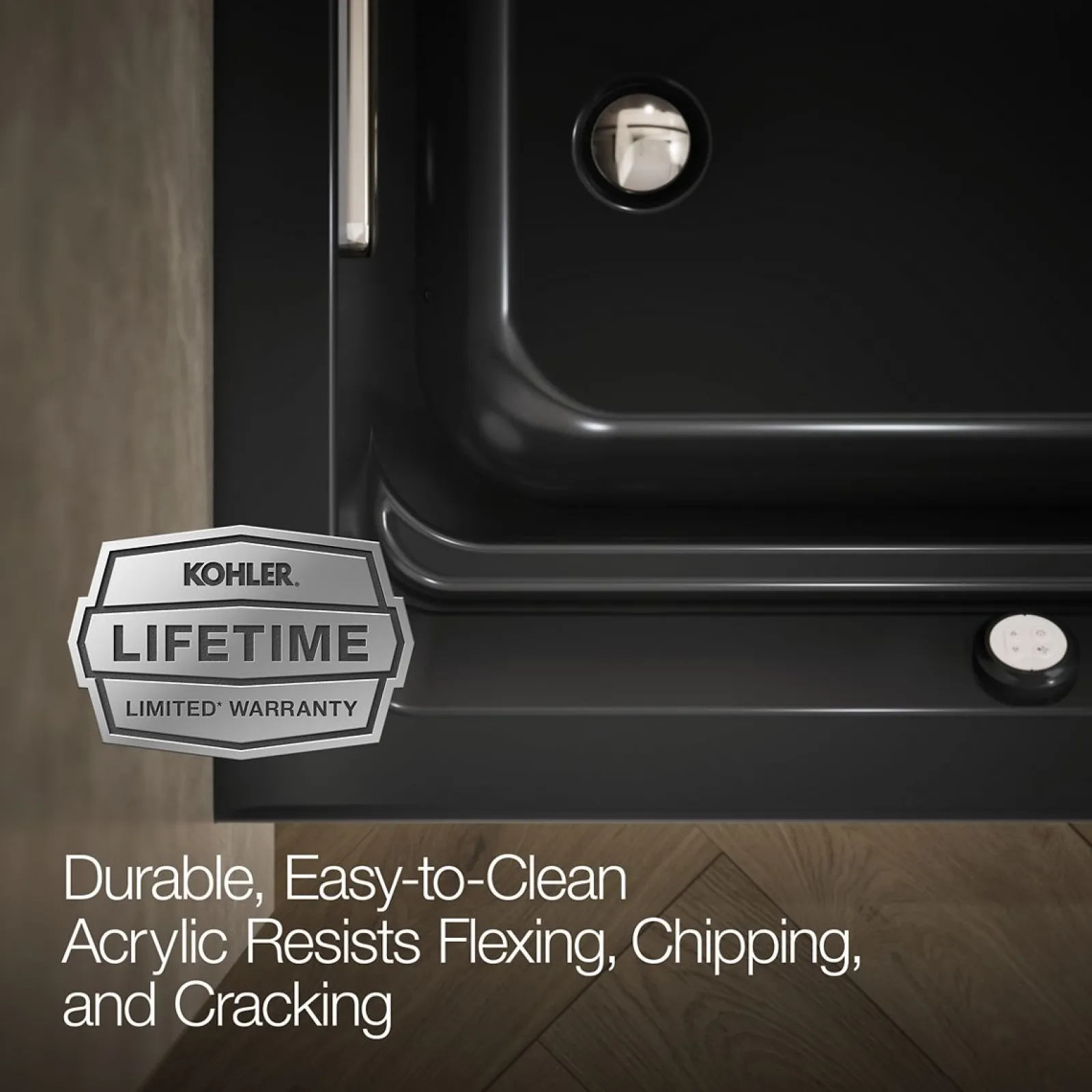 72" x 36" alcove Heated BubbleMassage™ air bath with Bask® heated surface, left drain^Kohler Clearance