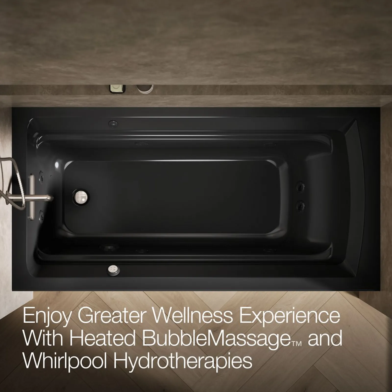 72" x 36" alcove Heated BubbleMassage™ air bath and whirlpool, left drain^Kohler Discount