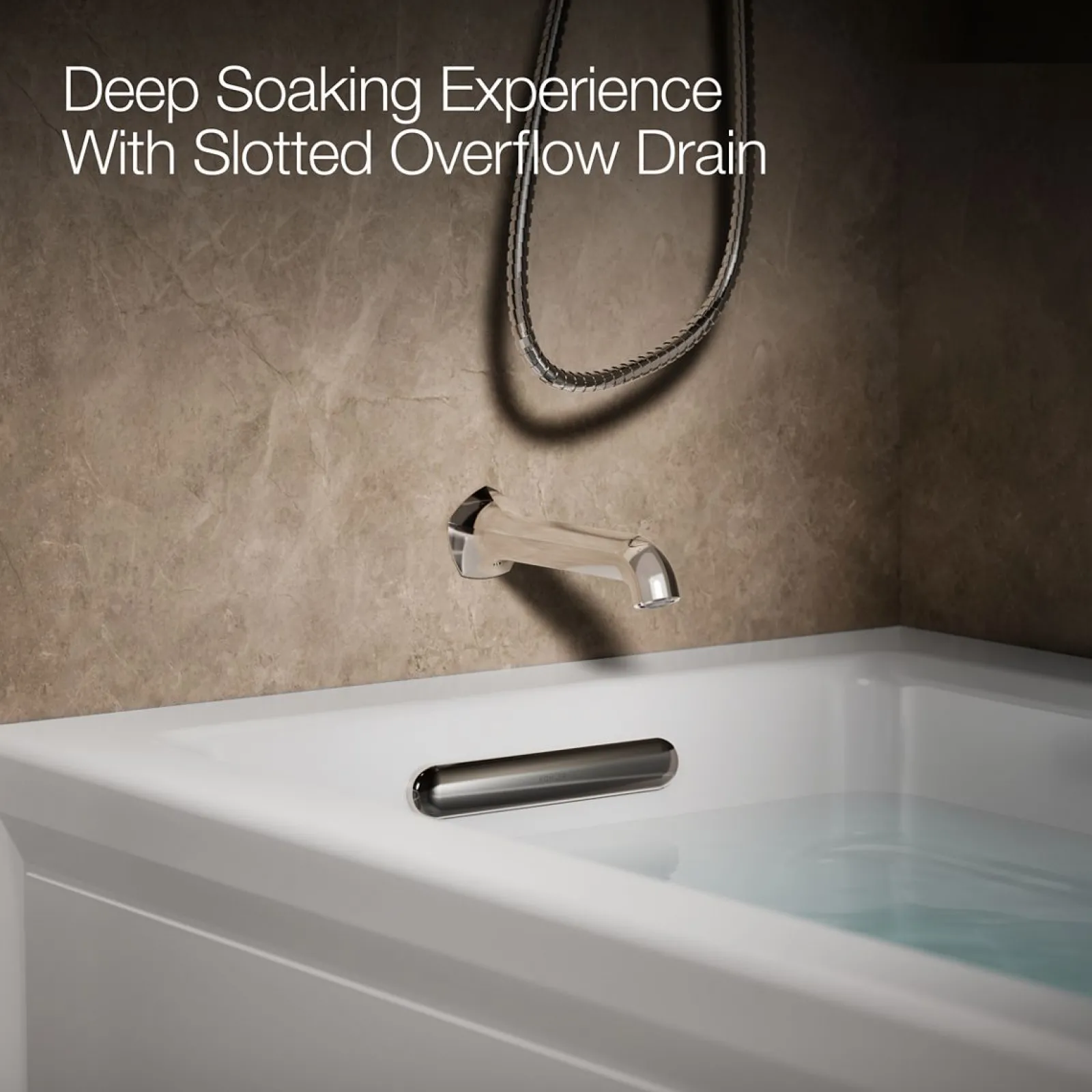 66" x 32" alcove Heated BubbleMassage™ air bath with Bask® heated surface, left drain^Kohler Online