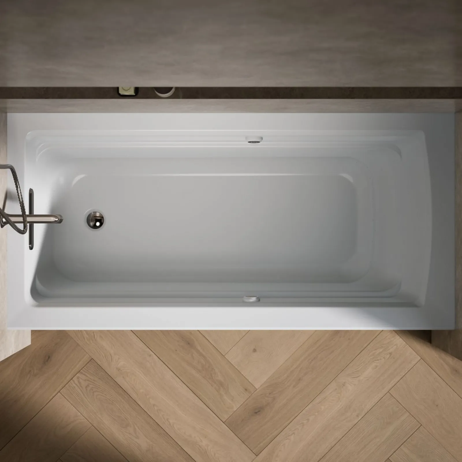 66" x 32" alcove Heated BubbleMassage™ air bath with Bask® heated surface, left drain^Kohler Online