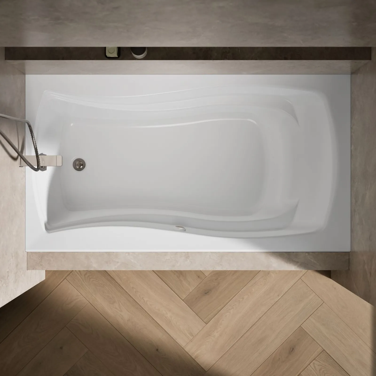 66" x 36" alcove Heated BubbleMassage™ air bath, left drain^Kohler New