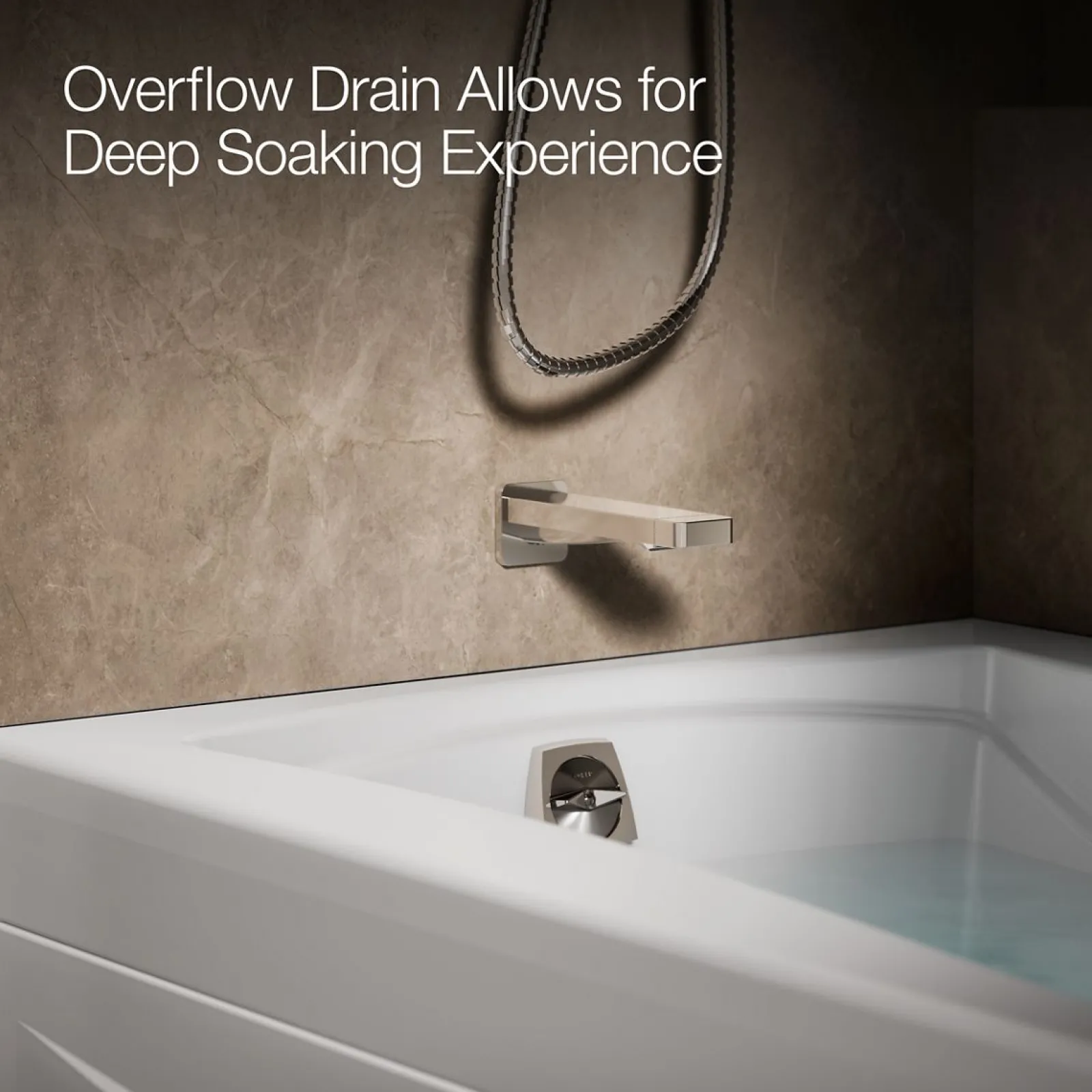 60" x 36" alcove Heated BubbleMassage™ air bath with Bask® heated surface, left drain^Kohler Discount