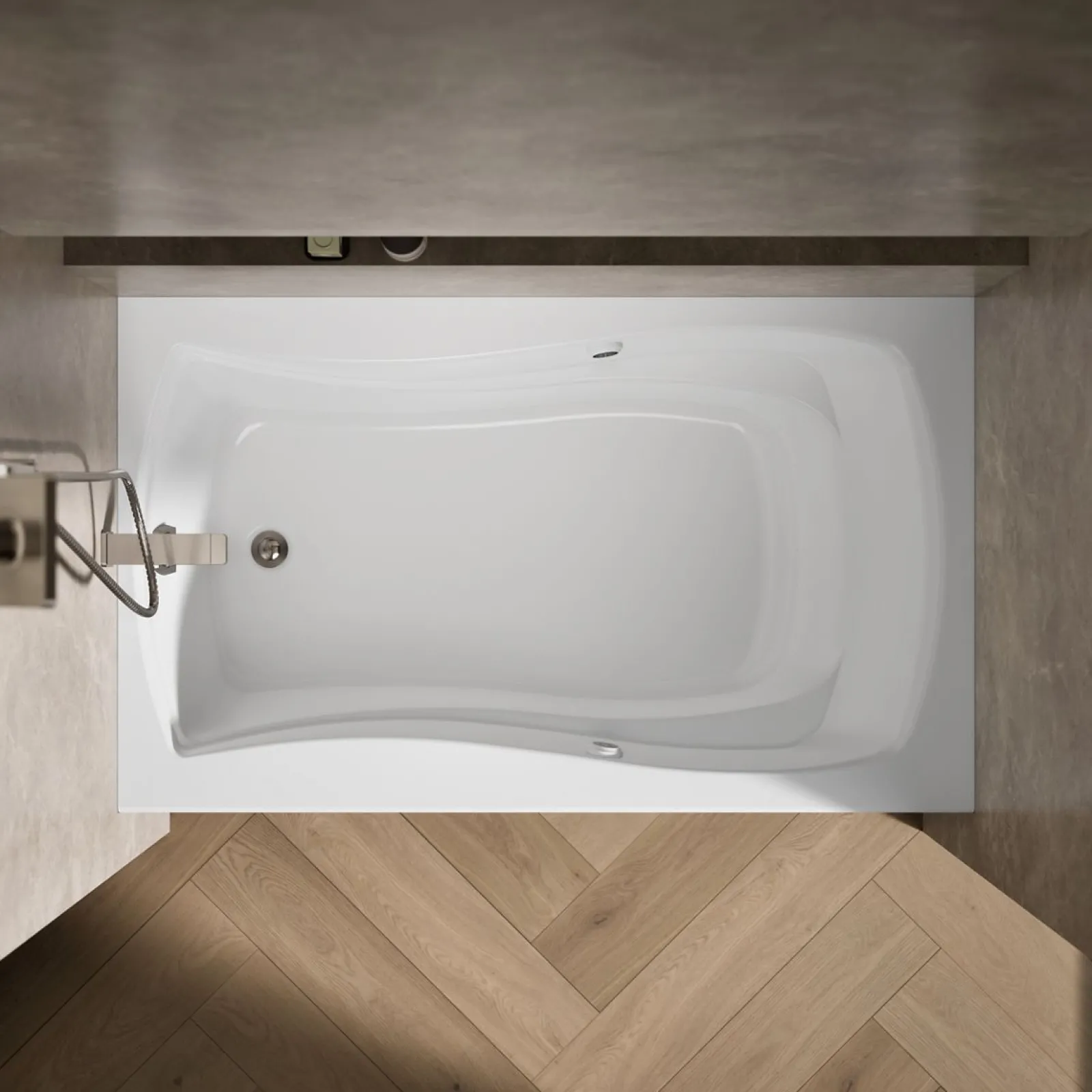 60" x 36" alcove Heated BubbleMassage™ air bath with Bask® heated surface, left drain^Kohler Discount