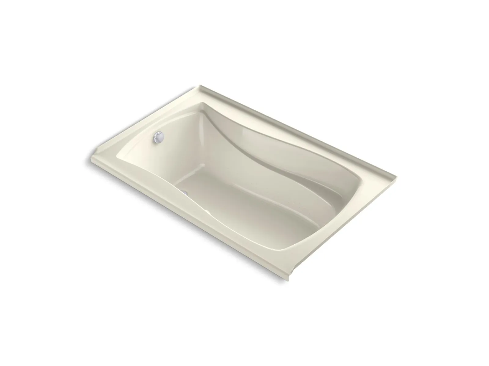 60" x 36" alcove Heated BubbleMassage™ air bath with Bask® heated surface, left drain^Kohler Outlet