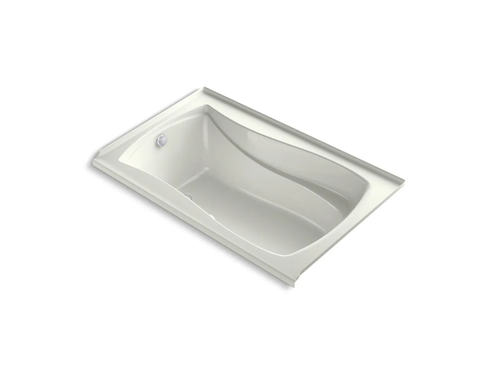 60" x 36" alcove Heated BubbleMassage™ air bath with Bask® heated surface, left drain^Kohler Outlet