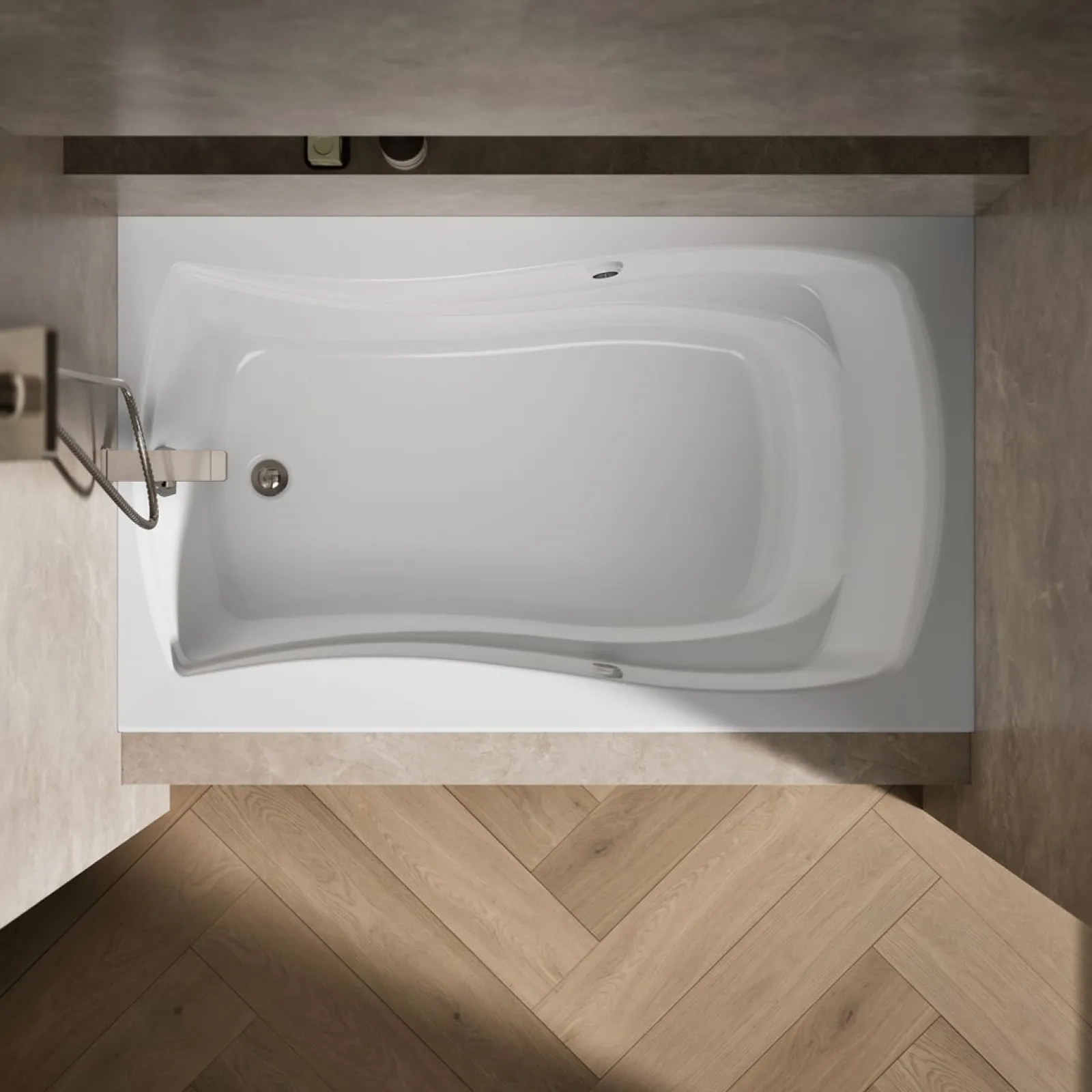 60" x 36" alcove Heated BubbleMassage™ air bath with Bask® heated surface, left drain^Kohler Outlet